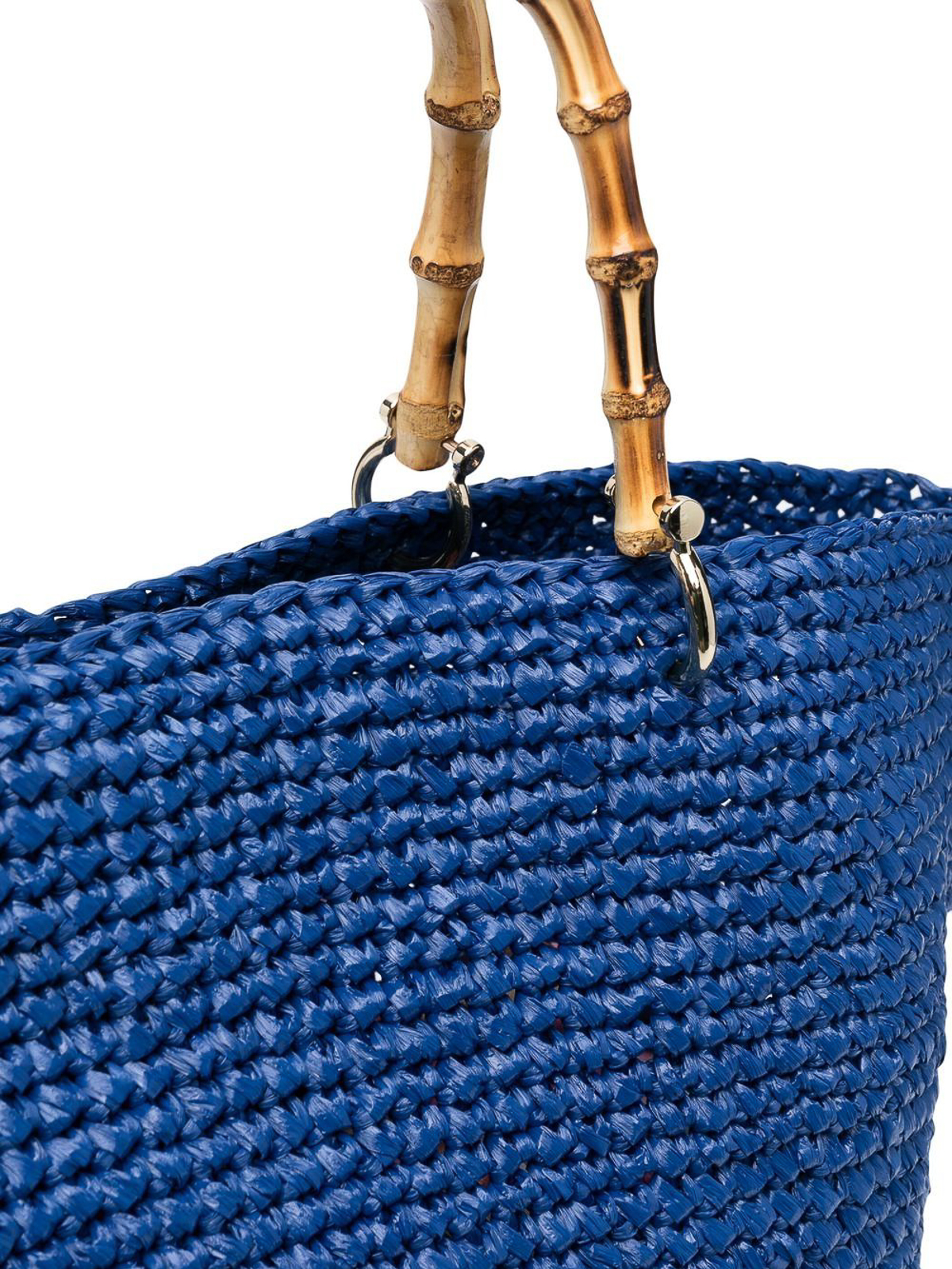 Totes bags Chica - Corolla straw handbag - COROLLANAVY
