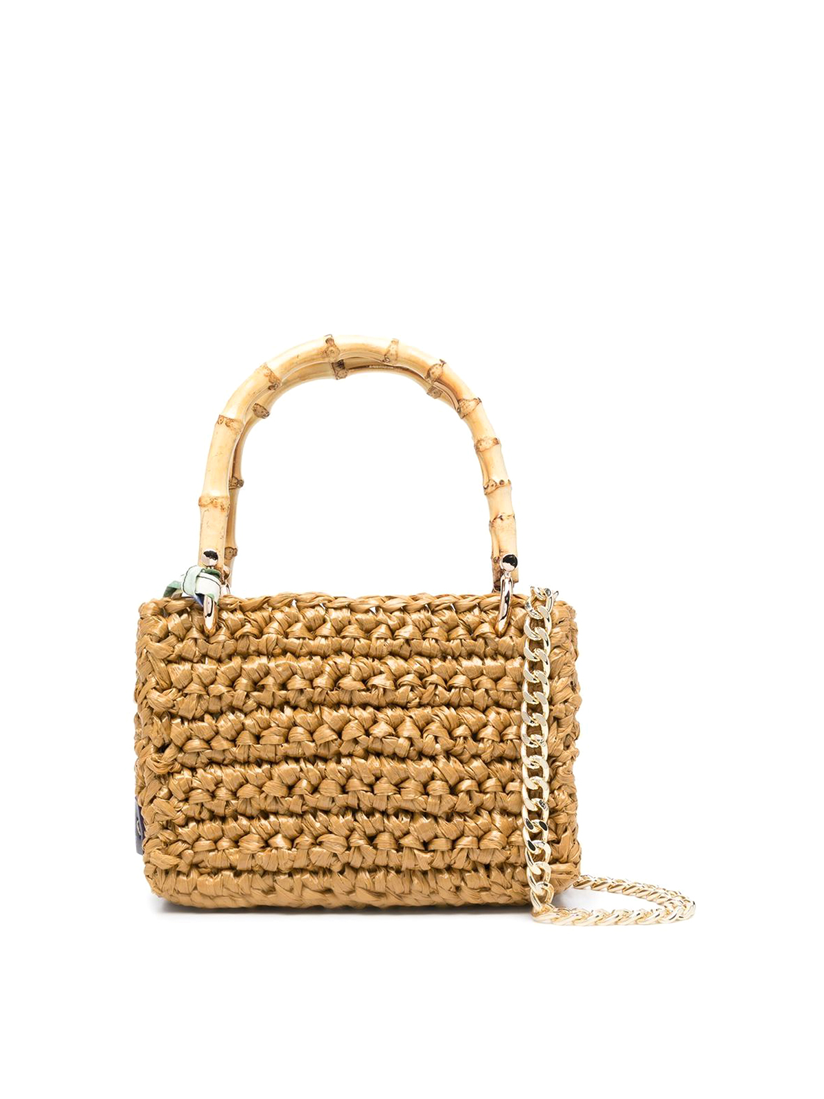 Shop Chica Meteora Straw Handbag In Beige