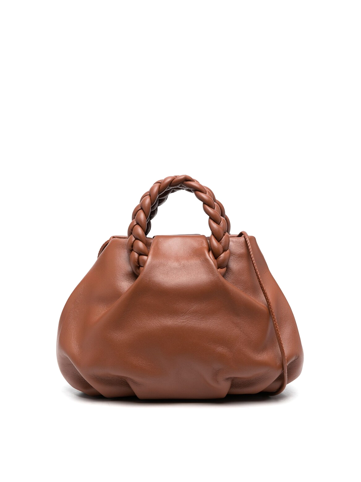 HEREU Bombon Large Braided Leather Top-Handle Bag