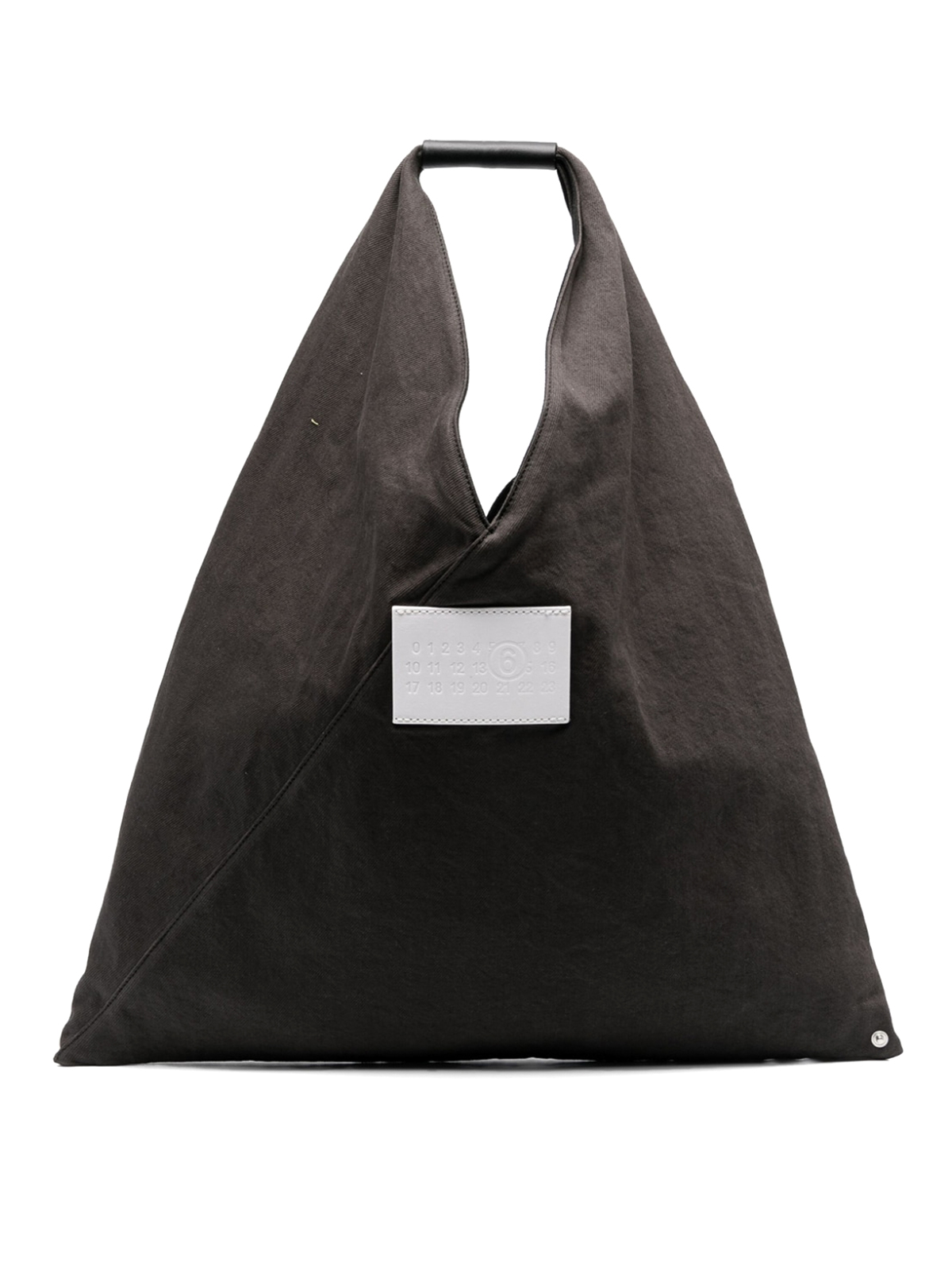 Japanese Logo Jersey Tote Bag in Black - MM 6 Maison Margiela