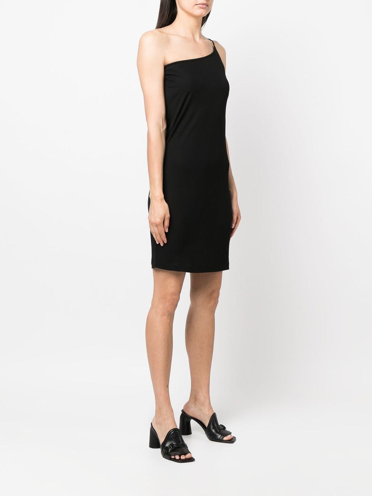 Shop Dsquared2 One-shoulder Dress In Negro
