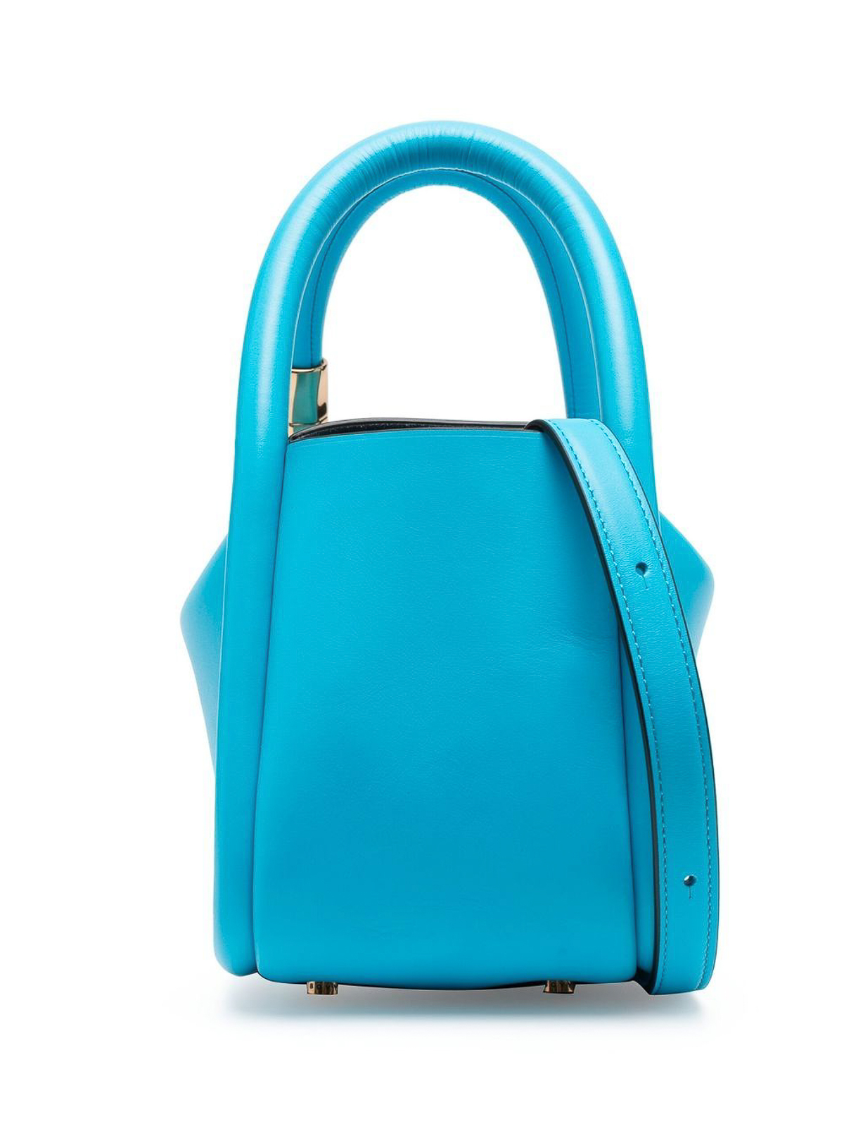 Shop Boyy Wonton 20 Leather Handbag In Blue