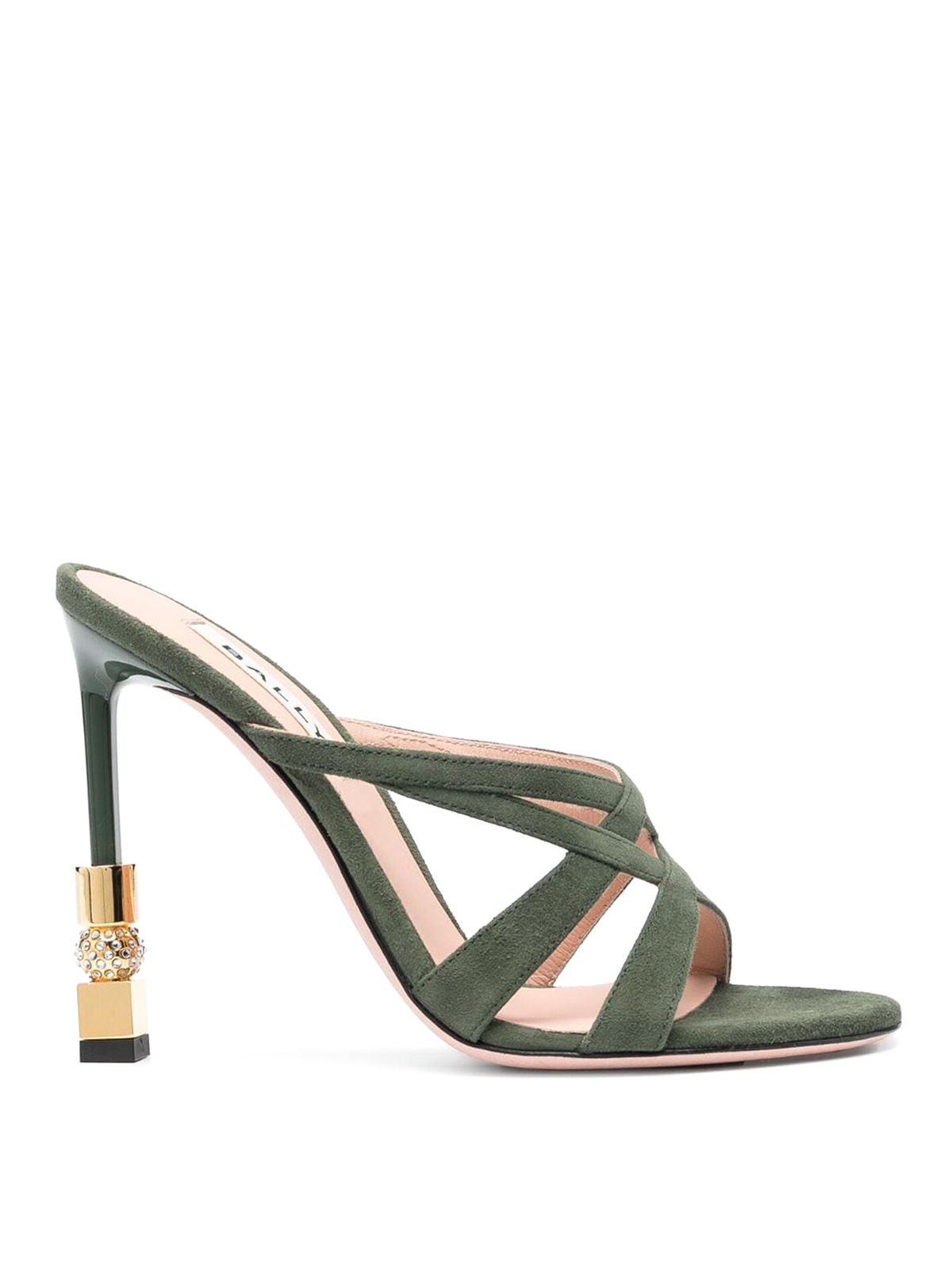 Shop Bally Carolyn Leather Mules In Green