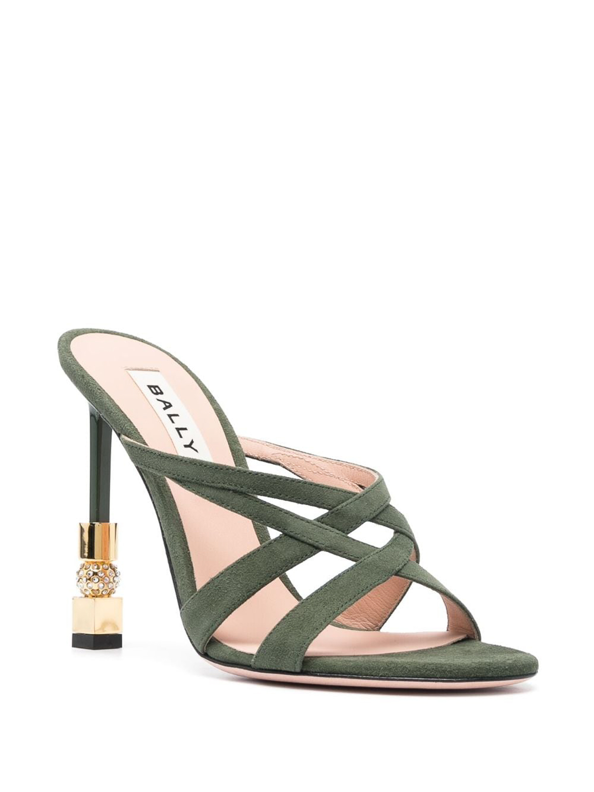 Shop Bally Carolyn Leather Mules In Green