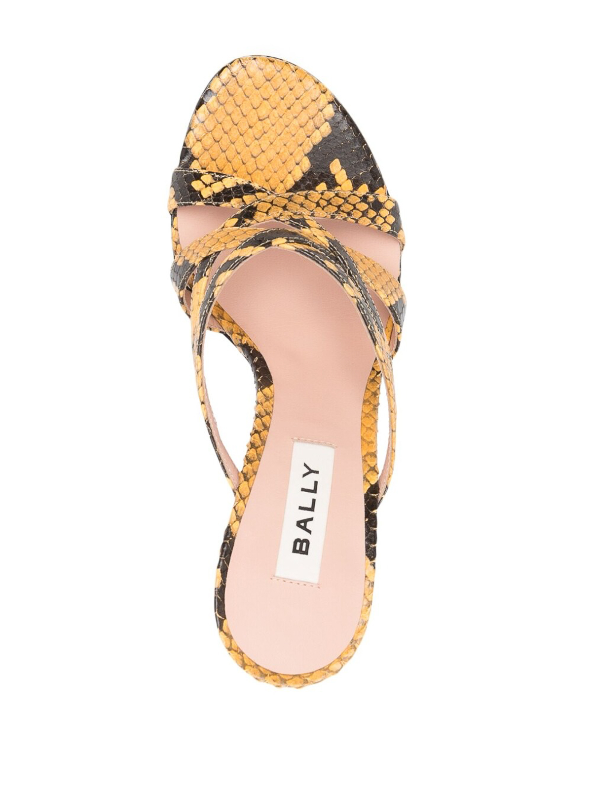 Shop Bally Carolyn Leather Mules In Yellow