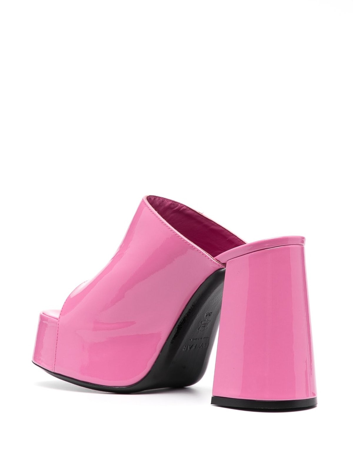 Shop By Far Brad Patent Leather Mules In Multicolour
