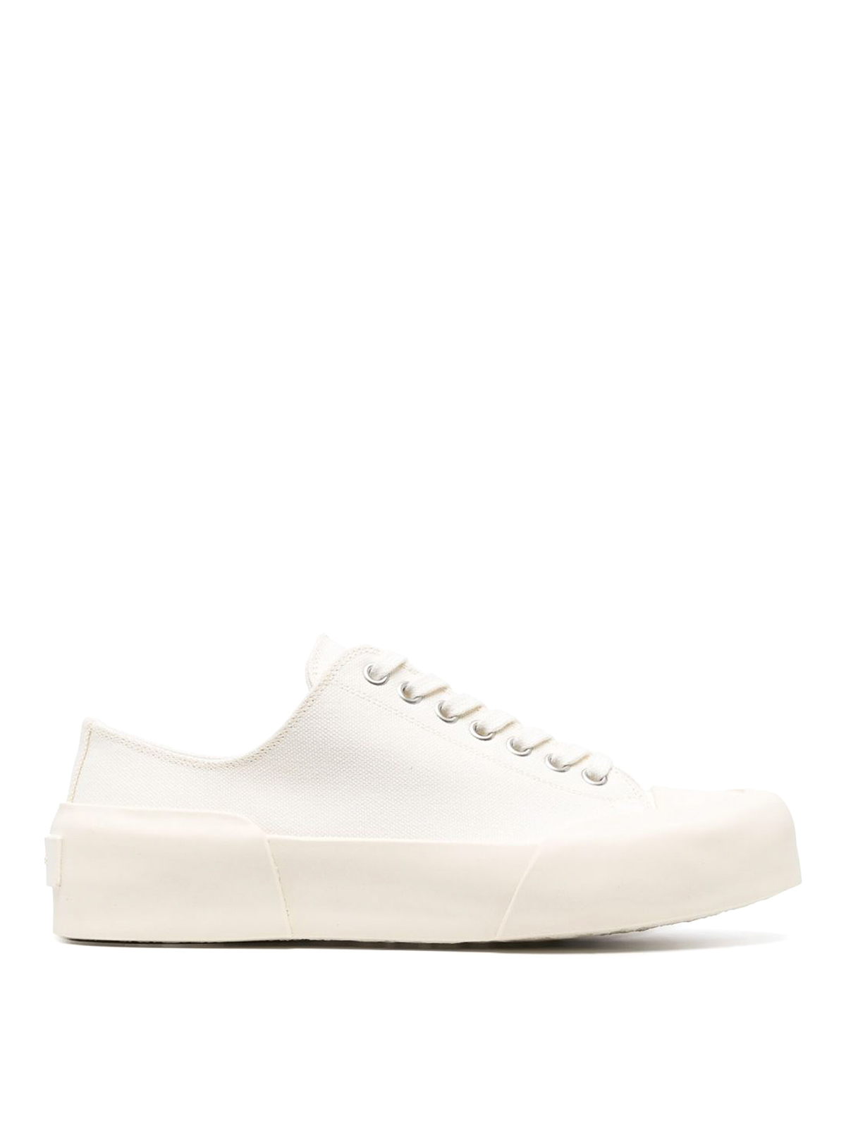 Jil Sander Lace-up Low-top Trainers In White