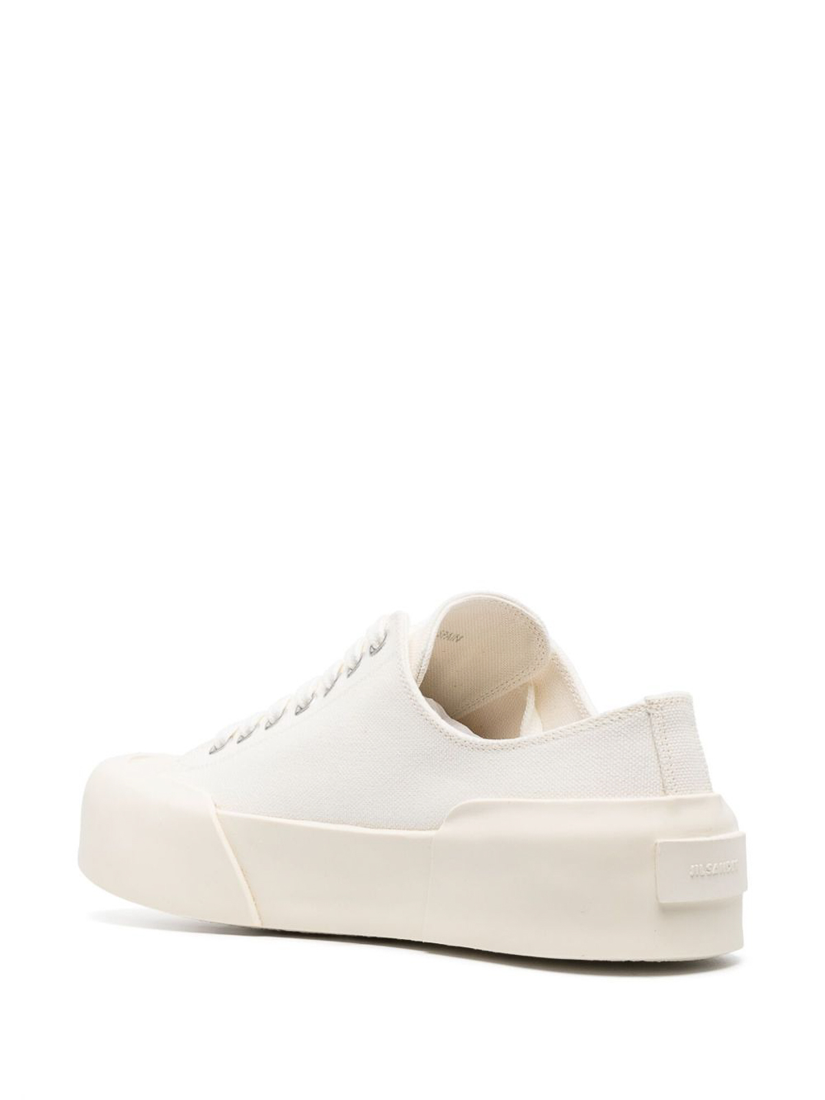 Shop Jil Sander Lace-up Low-top Sneakers In White