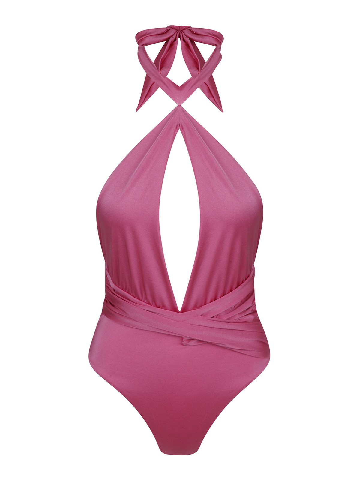 Baobab Nina Halterneck One-piece Swimsuit In Pink