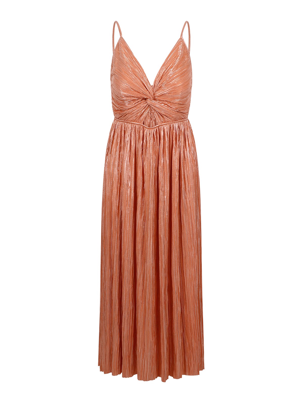 Sabina Musayev Pleated Midi Dress In Pink