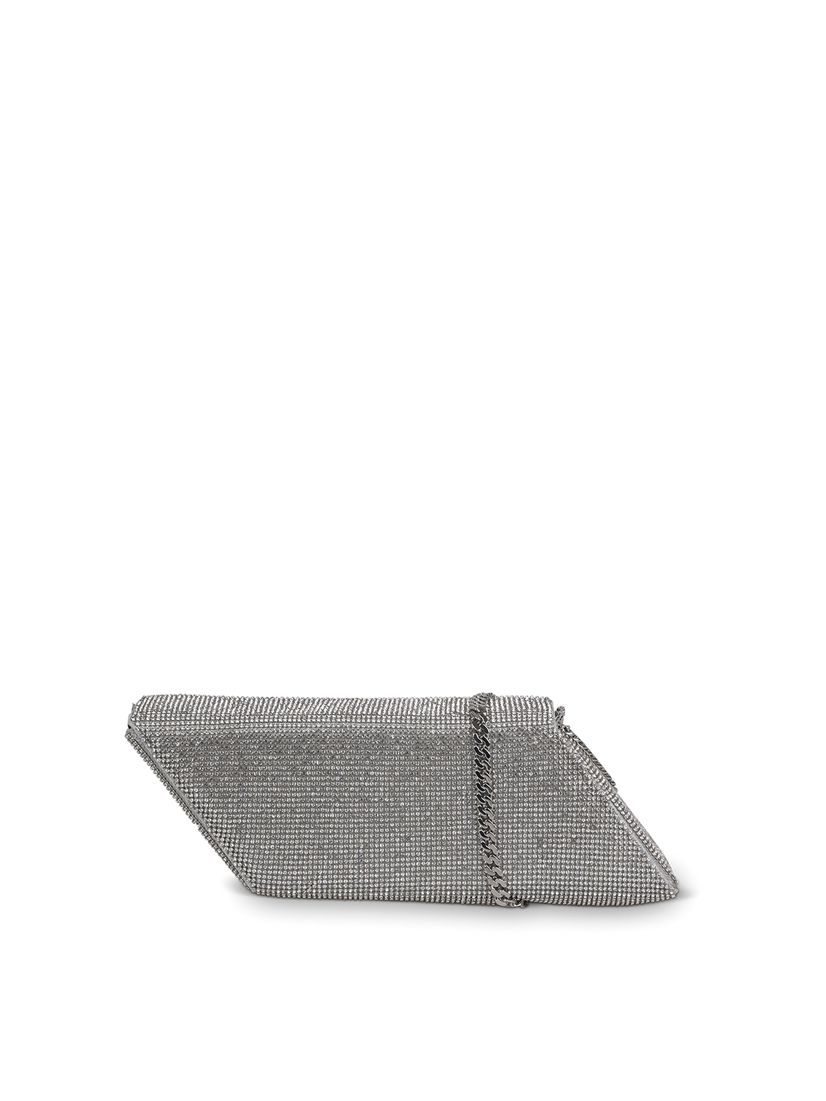 Kara Clutch With Crystal Decoration In Silver