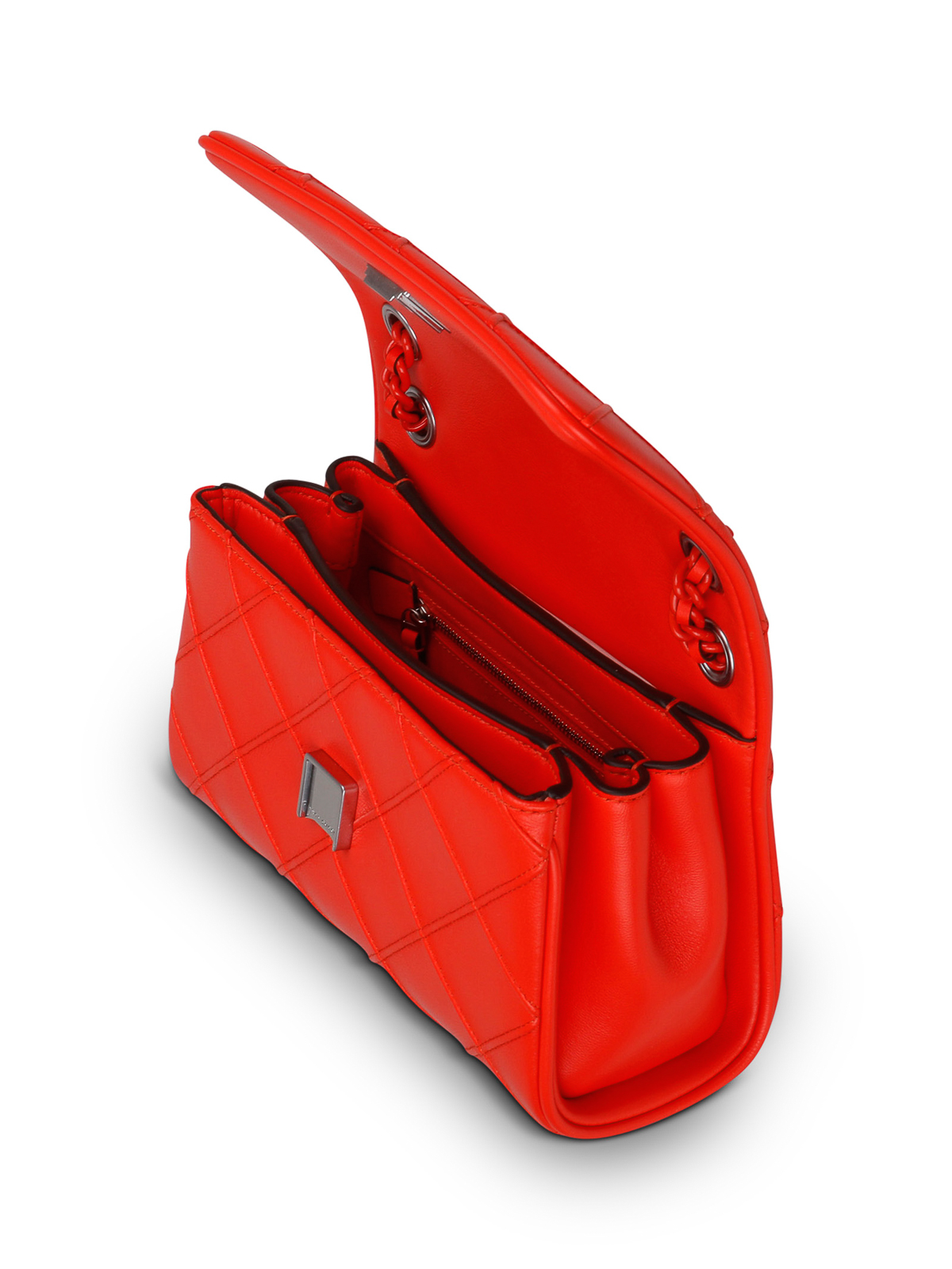 Shop Tory Burch Fleming Soft Shoulder Bag In Rojo