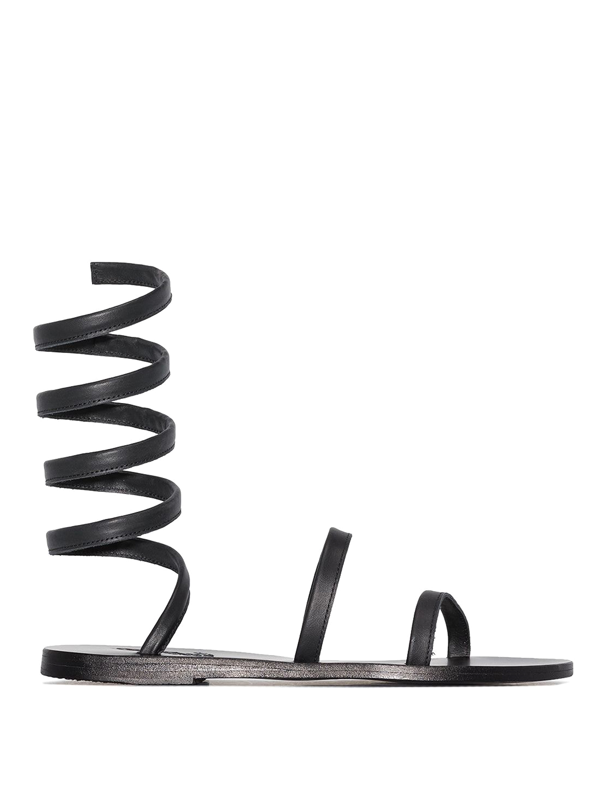 Ancient Greek Sandals Sandalias - Negro