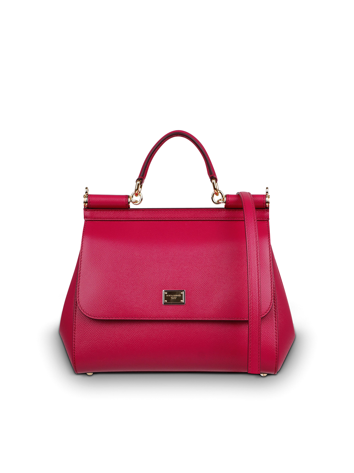 Dolce & Gabbana Structured Hand Shoulder Bag In Pink
