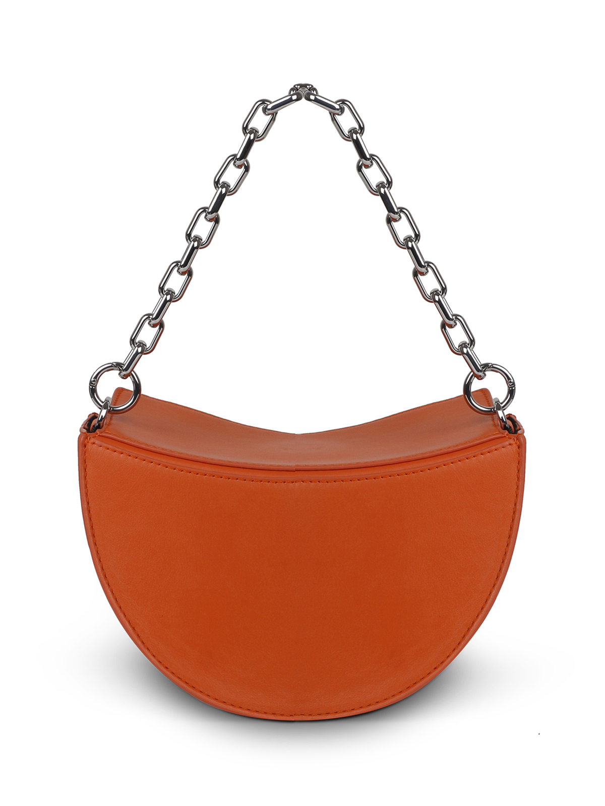 Shop Yuzefi Structured Hand Shoulder Bag In Orange