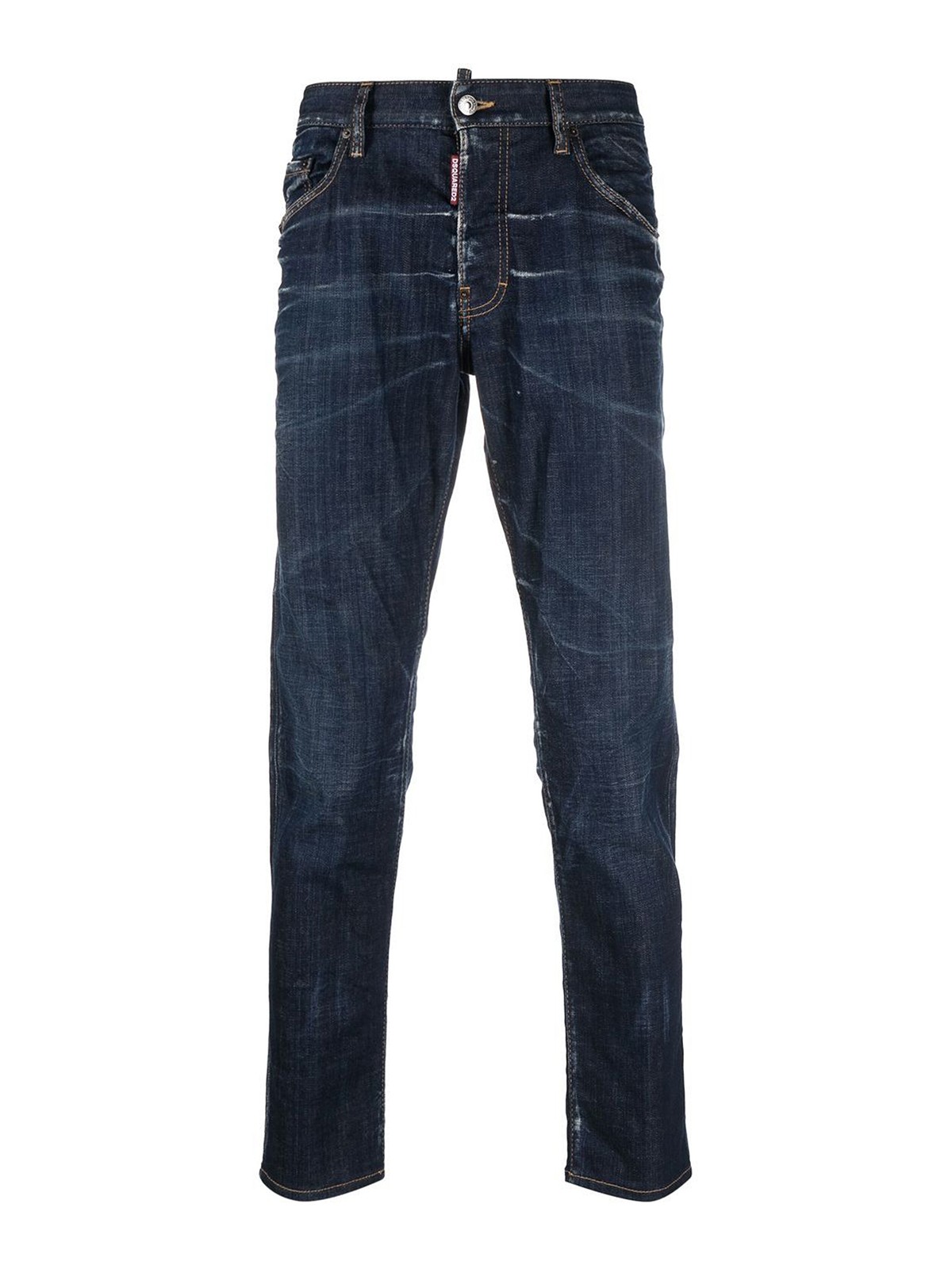 Dsquared2 Trousers Blue In Lavado Oscuro