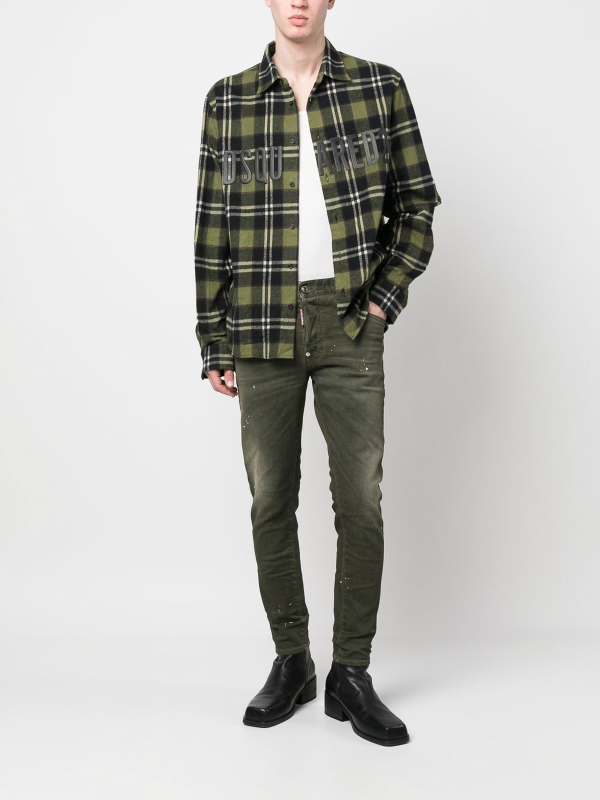 Shop Dsquared2 Trousers Green