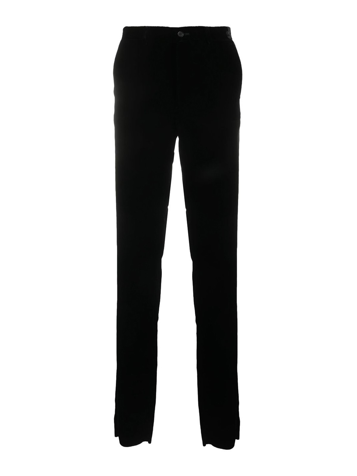 Giorgio Armani Pleated-Front Pale-Grey Satin Suit Pants