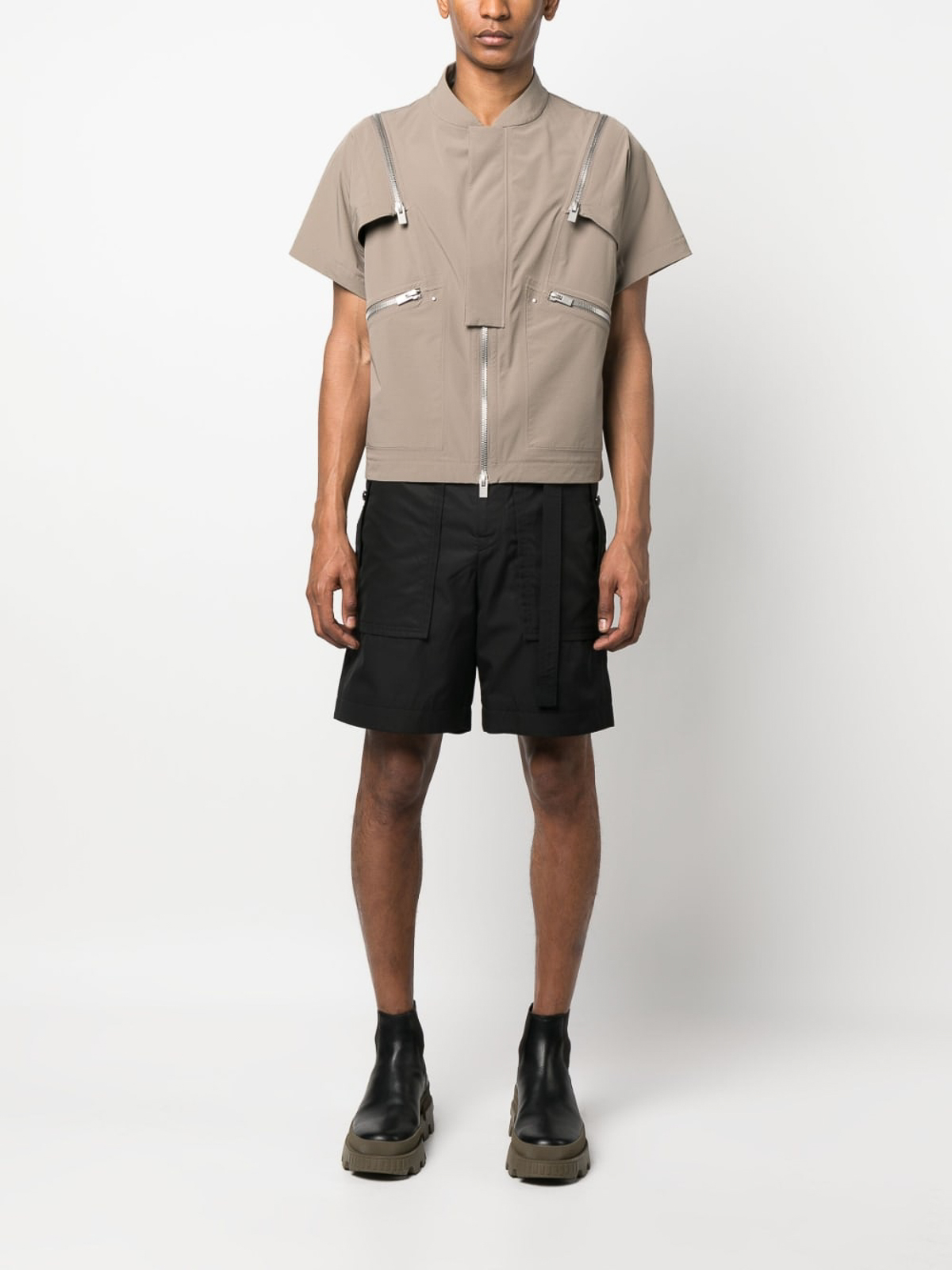sacaiサカイブラックショートパンツsize1 sacai(サカイ) ショートパンツ ブラック サイズ -｜【公式