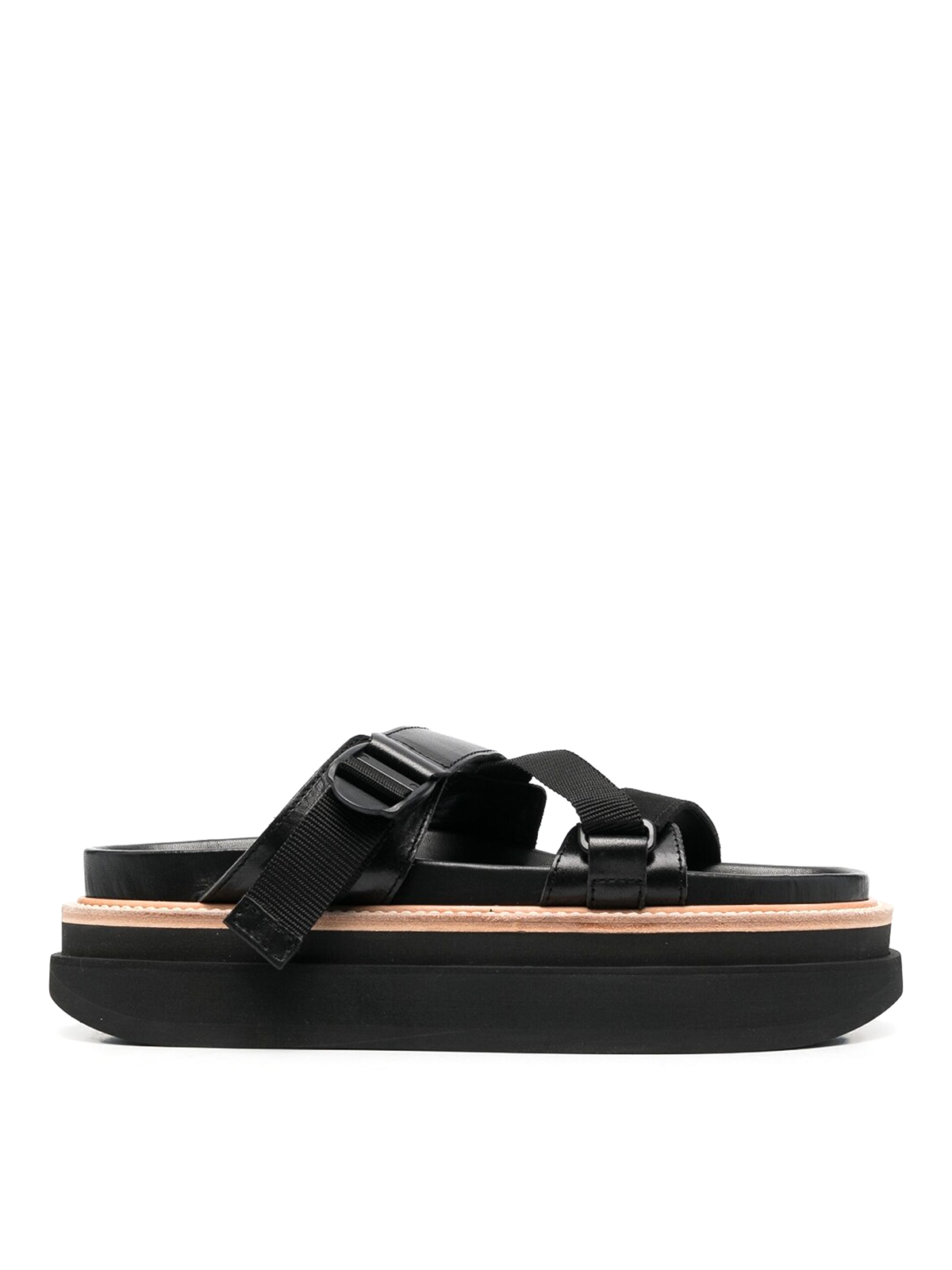 Shop Sacai Sandals Black