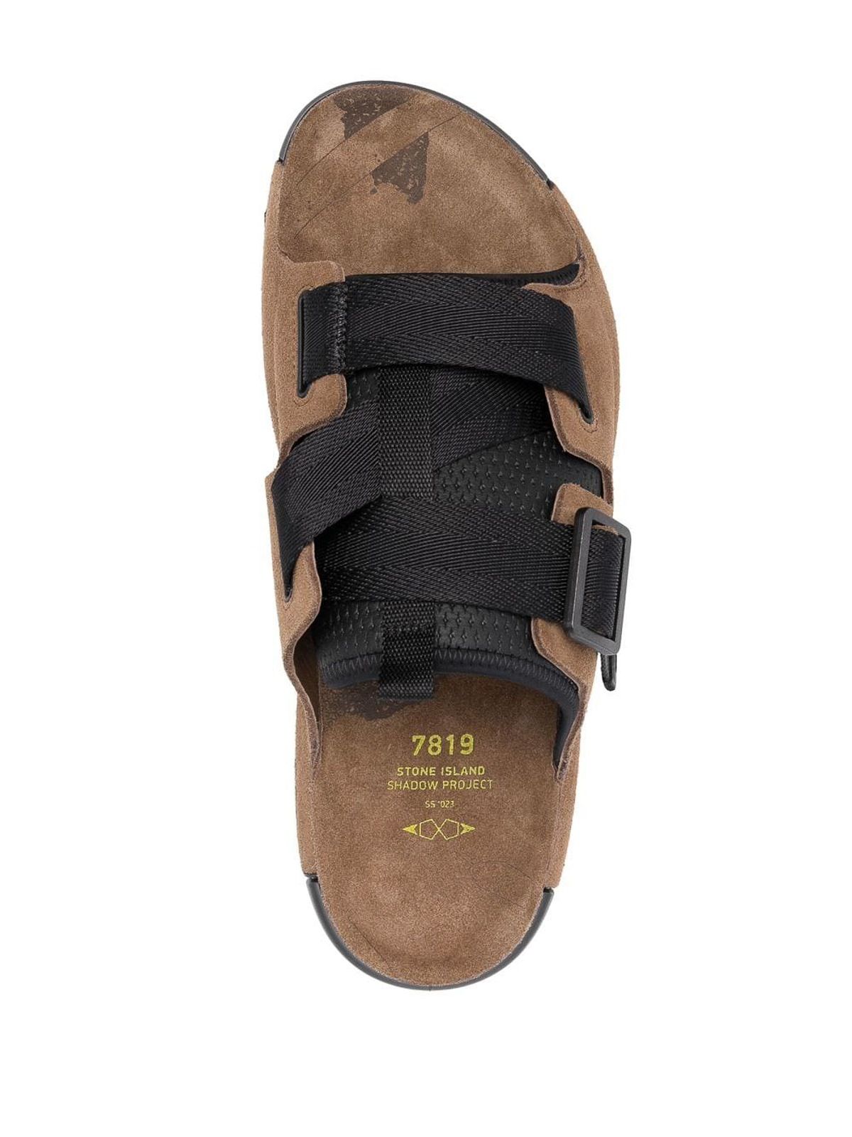 Shop Stone Island Shadow Project Sandals Brown