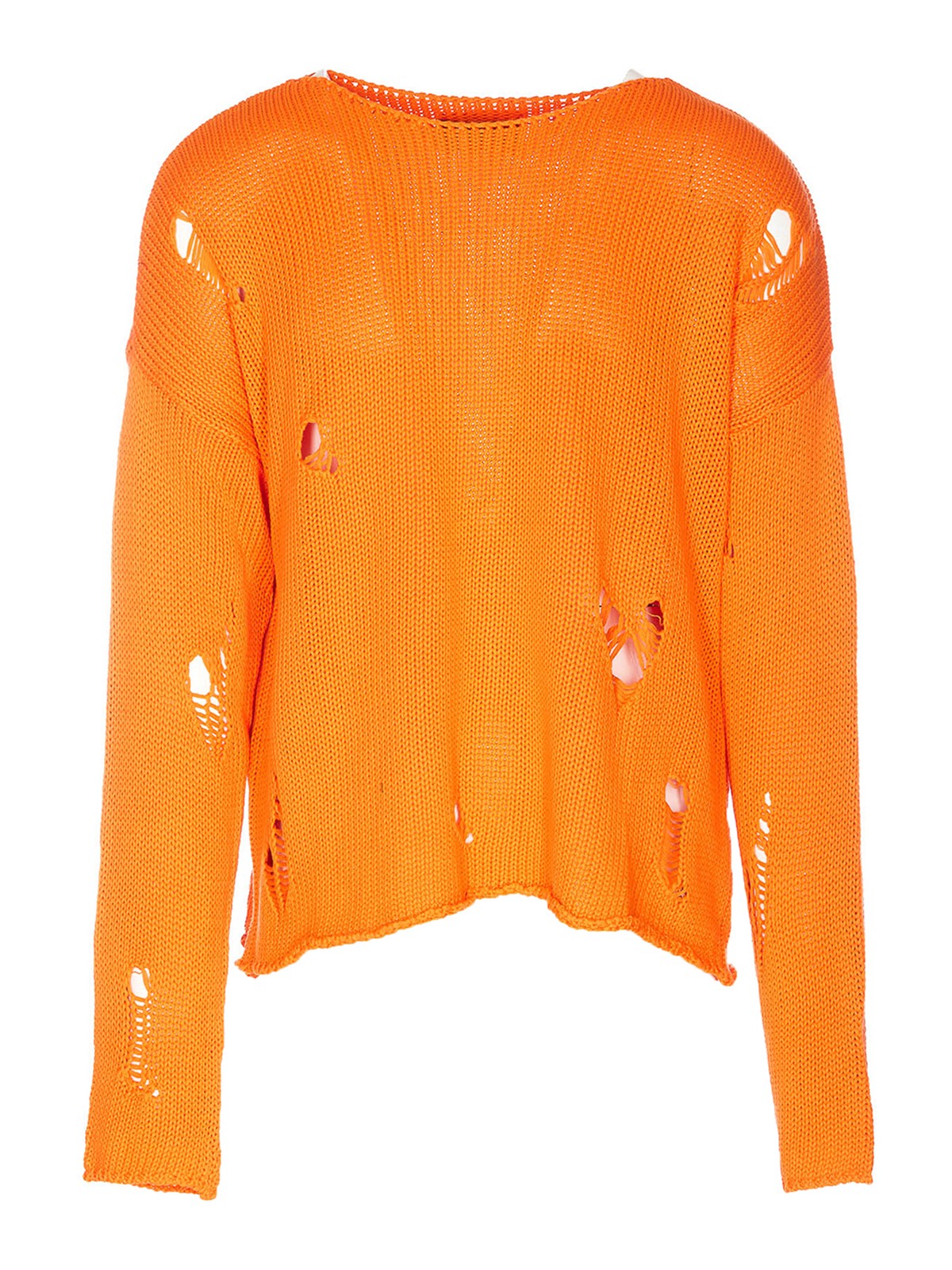 424 Distressed sweater Orange Men 34424M60123605510