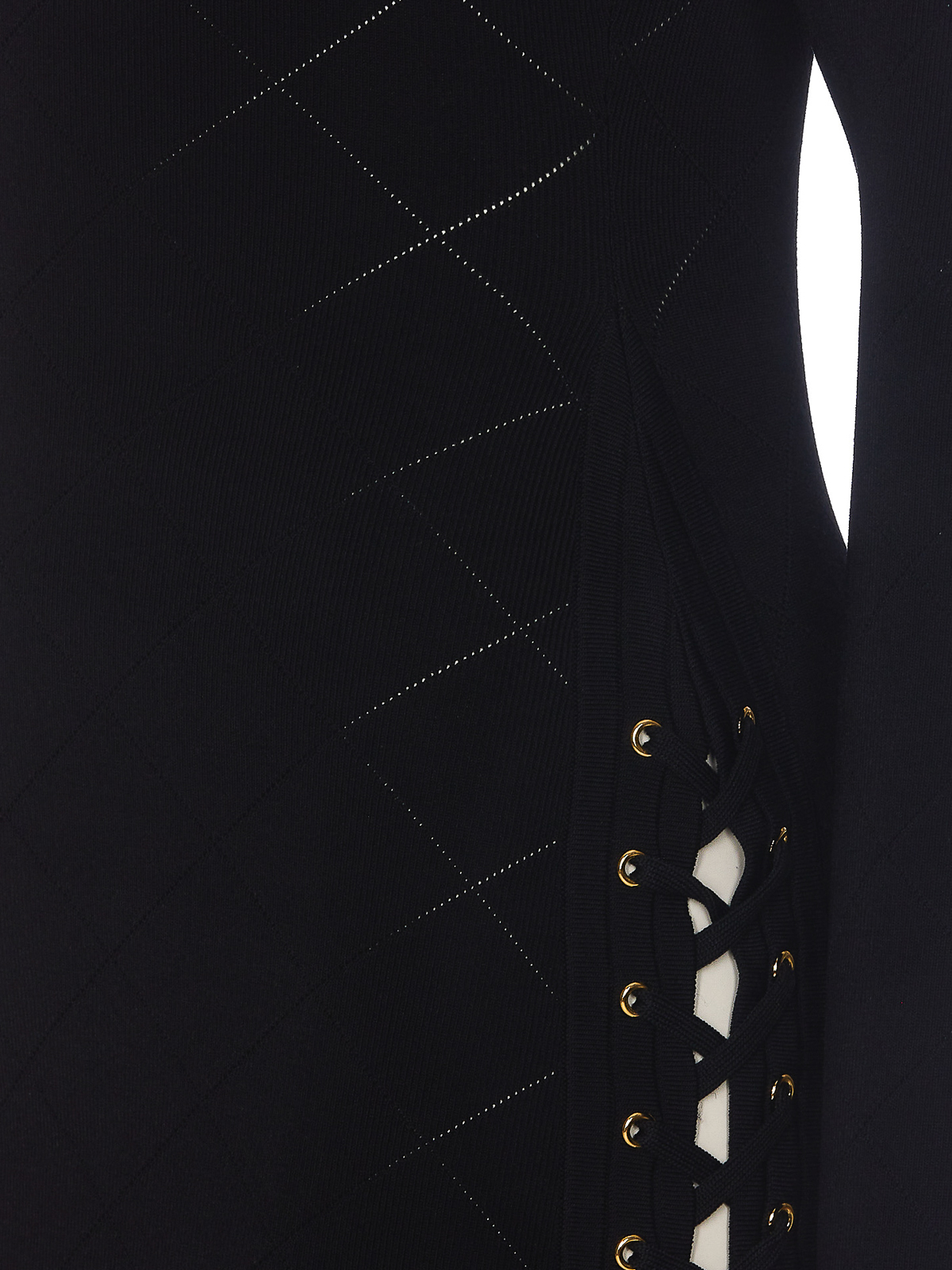 Shop Elisabetta Franchi One Shoulder Midi Dress In Black