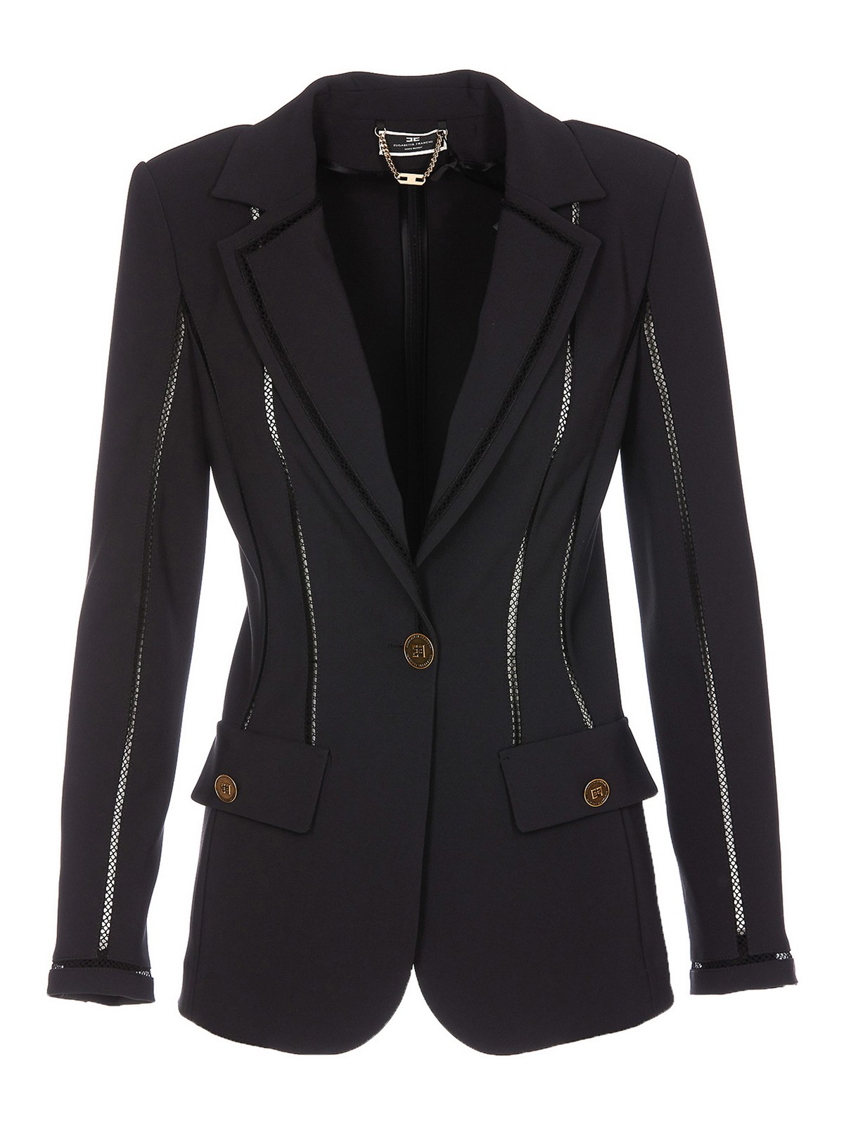 ジャケット ELISABETTA FRANCHI Woman Jacket Black PI76D 110 Elisabetta Franchi Black Down Jacket Women PI76D46E2 110