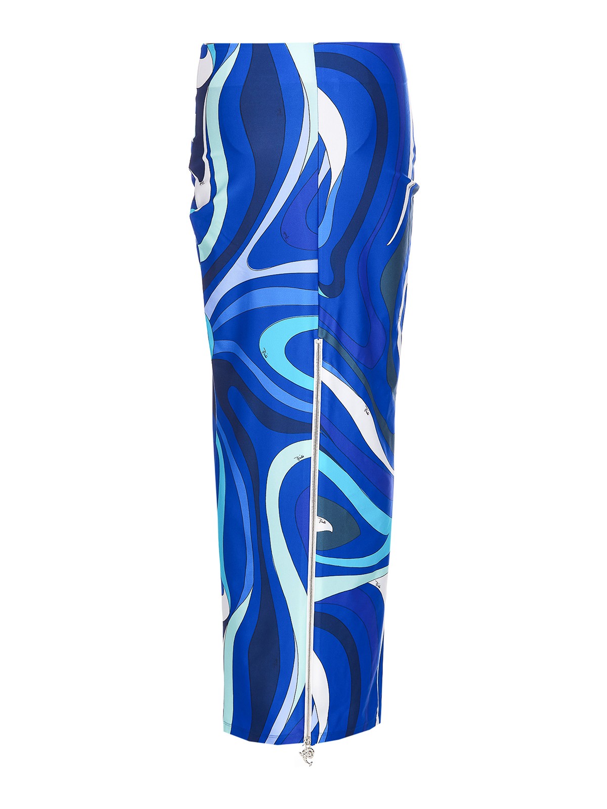 Emilio Pucci Marmo print long skirt - Blue - Women|3EJV023E785004