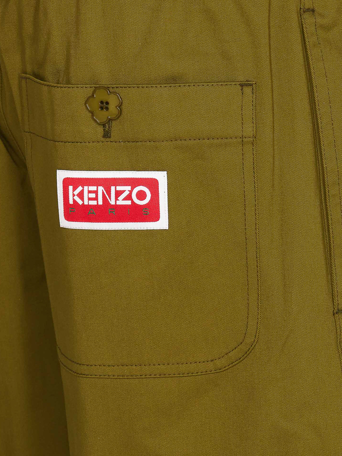 Shop Kenzo Cargo Pants In Green