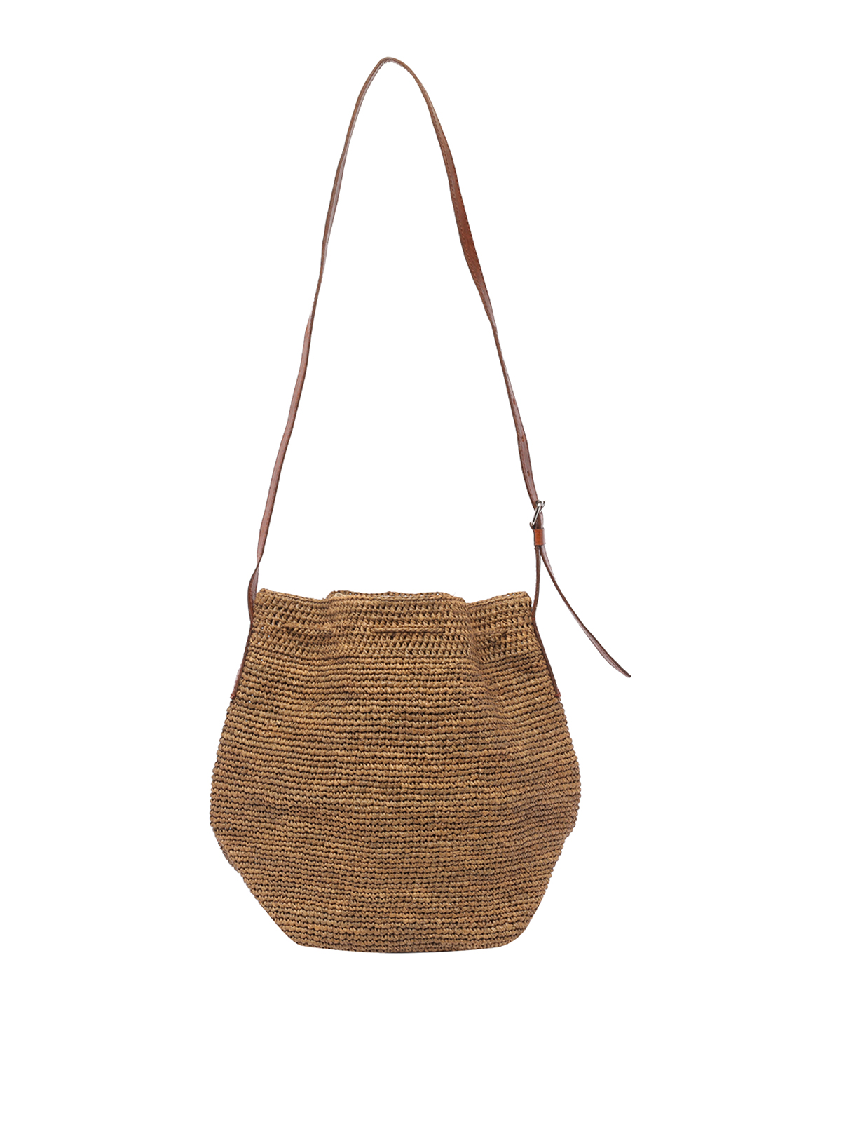 Brown Western Embroidered Leather Bucket Bag | FARM Rio Capri 