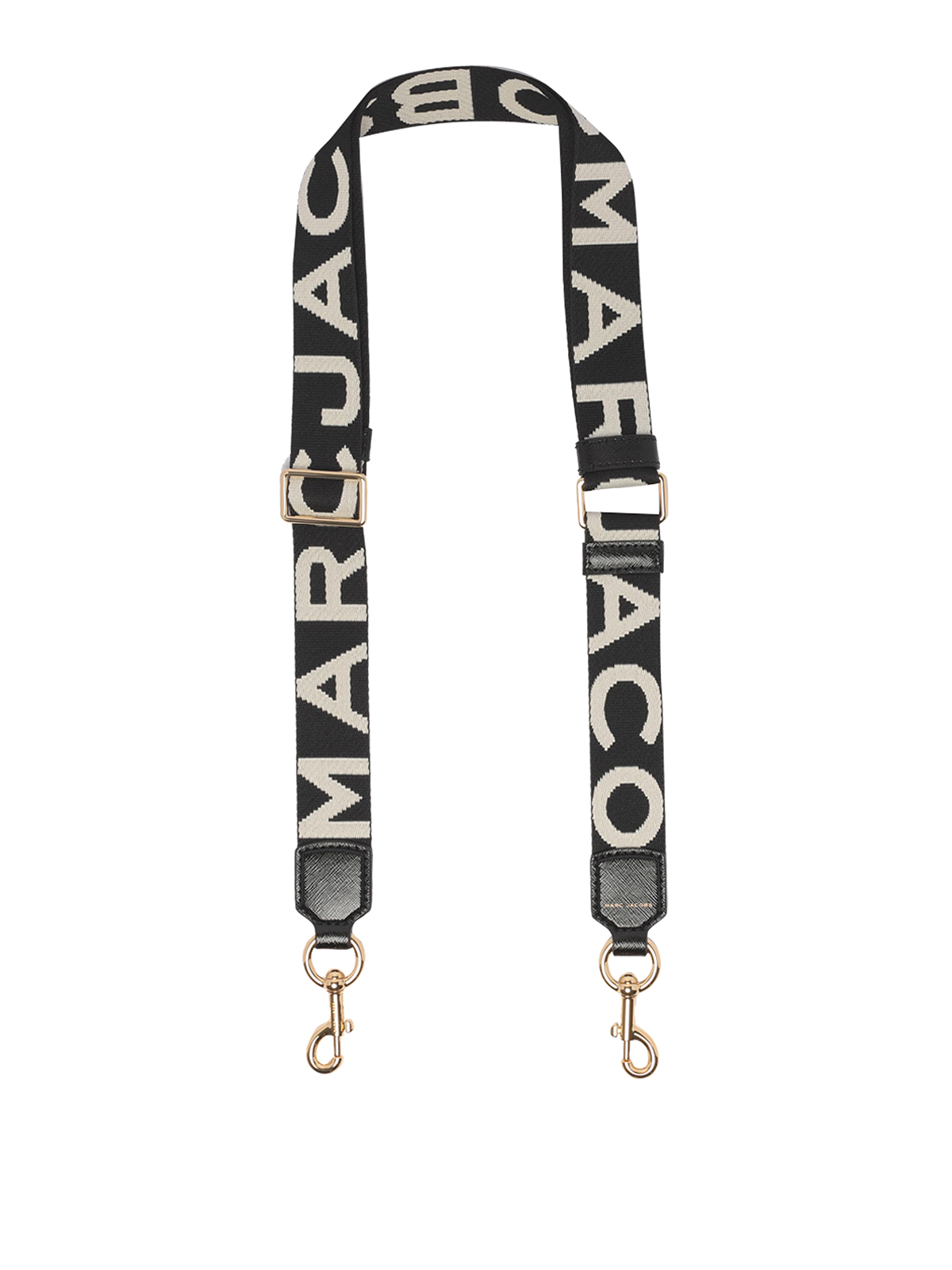 Shop Marc Jacobs The Thin Logo Webbing Strap In Black