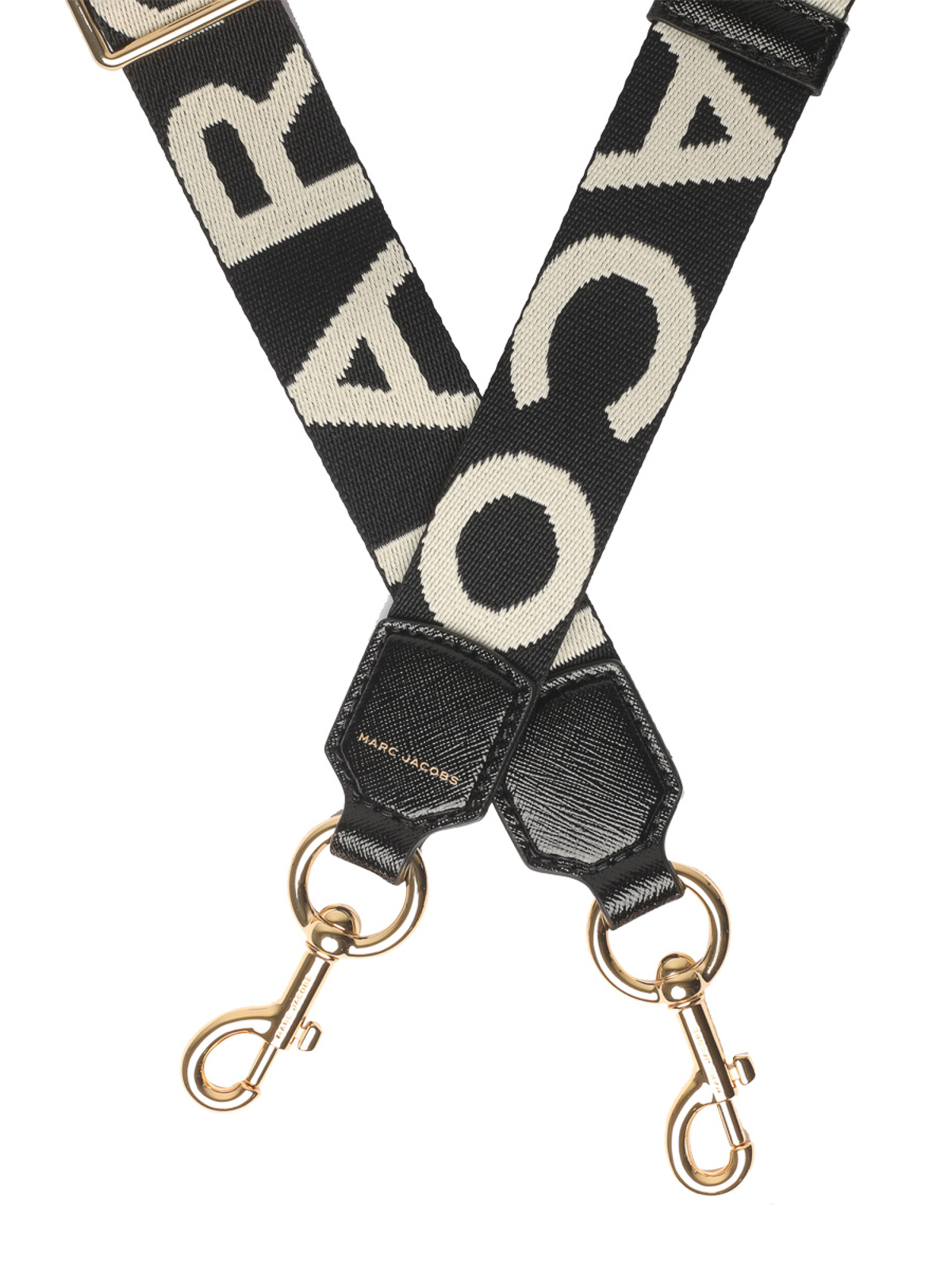 Shop Marc Jacobs The Thin Logo Webbing Strap In Black
