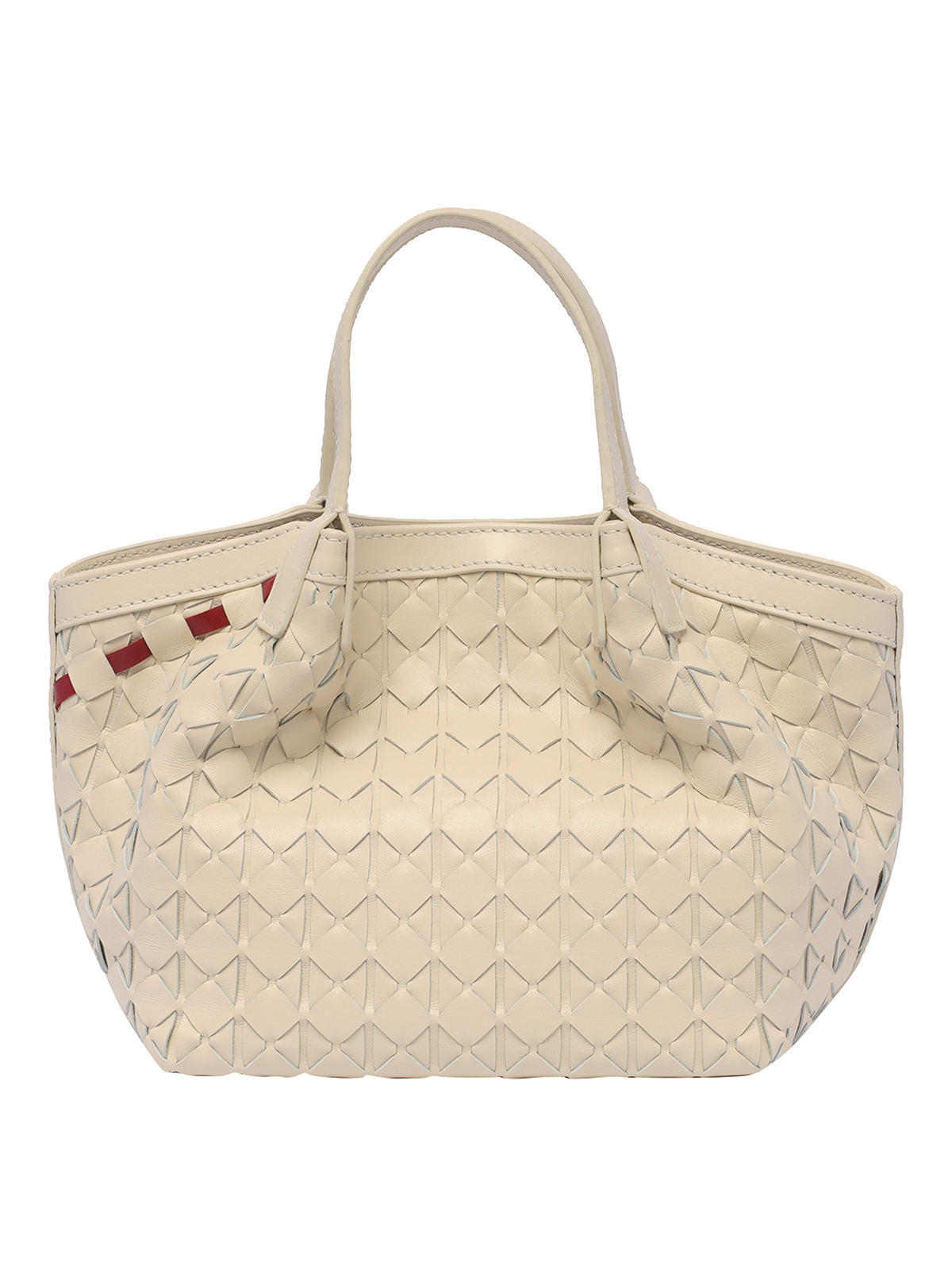 Serapian Secret Tote Bag in Mosaico, Woman, Off-White