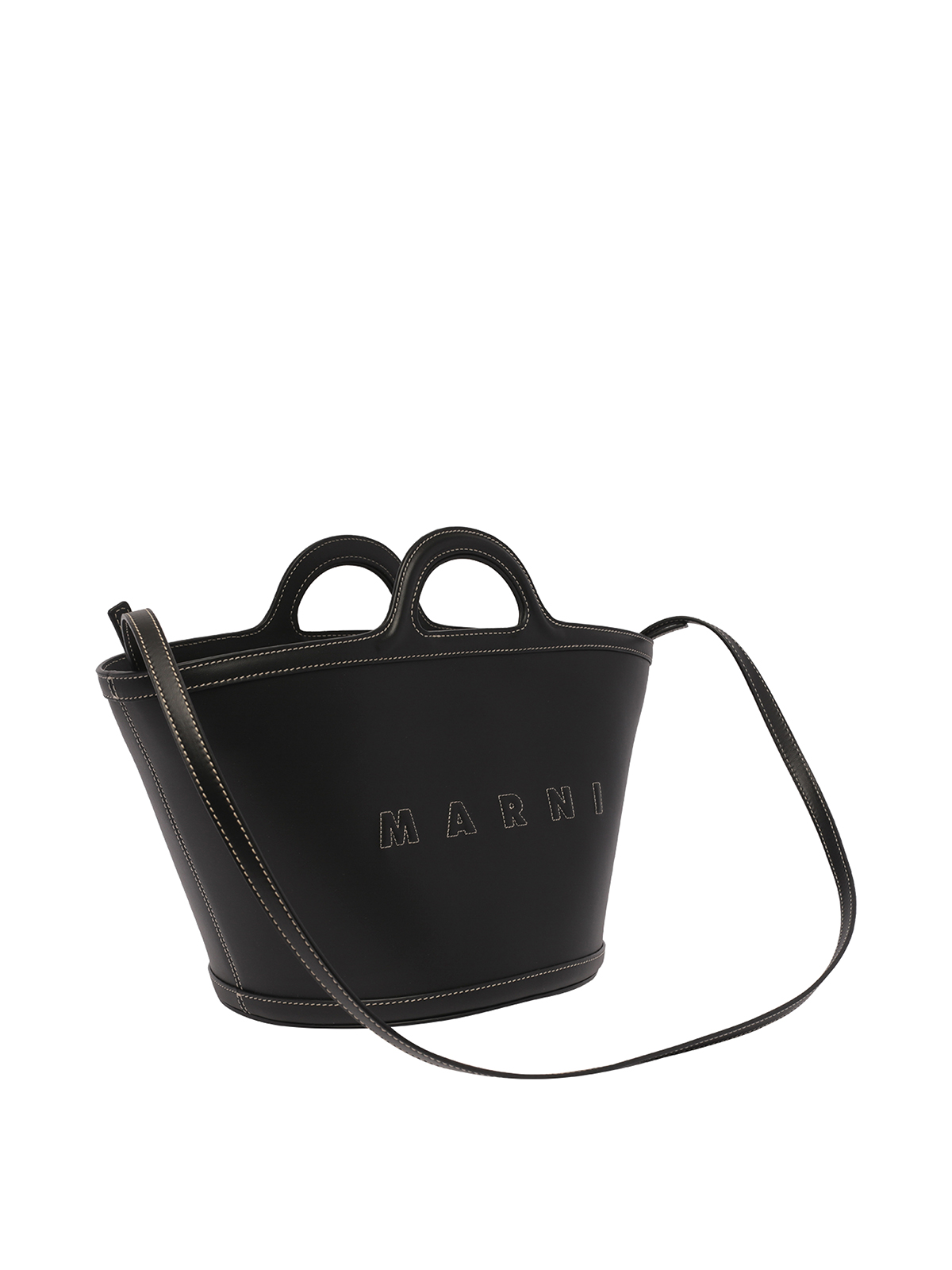 Shop Marni Small Tropicalia Handbag In Black