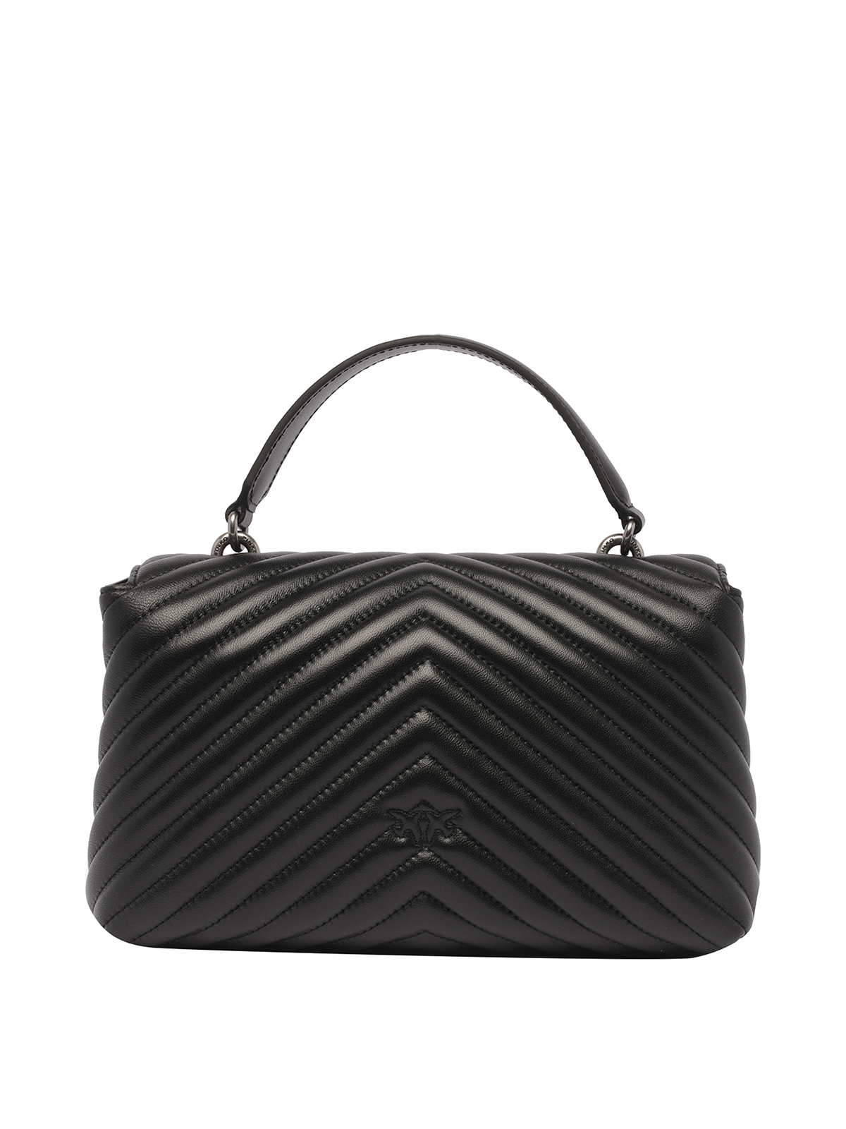 Shop Pinko Love Lady Puff Shoulder Bag In Black