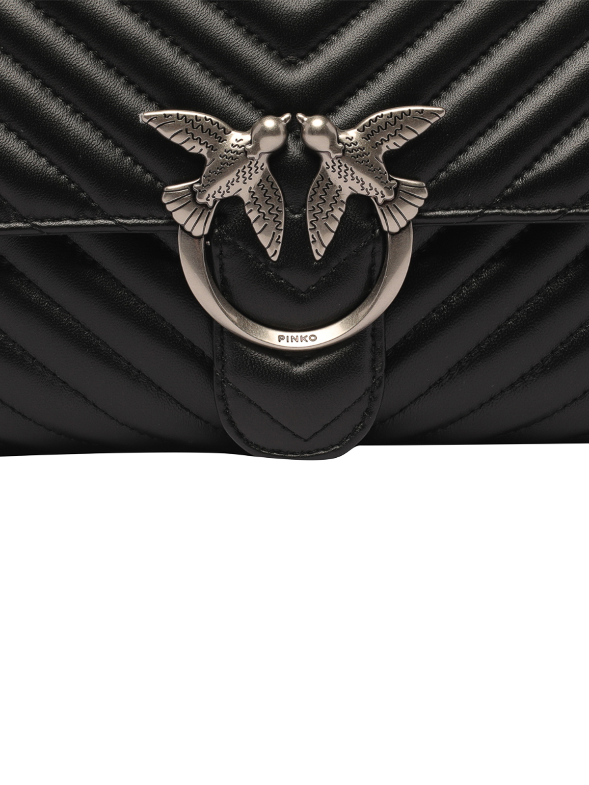 Shop Pinko Love Lady Puff Shoulder Bag In Black