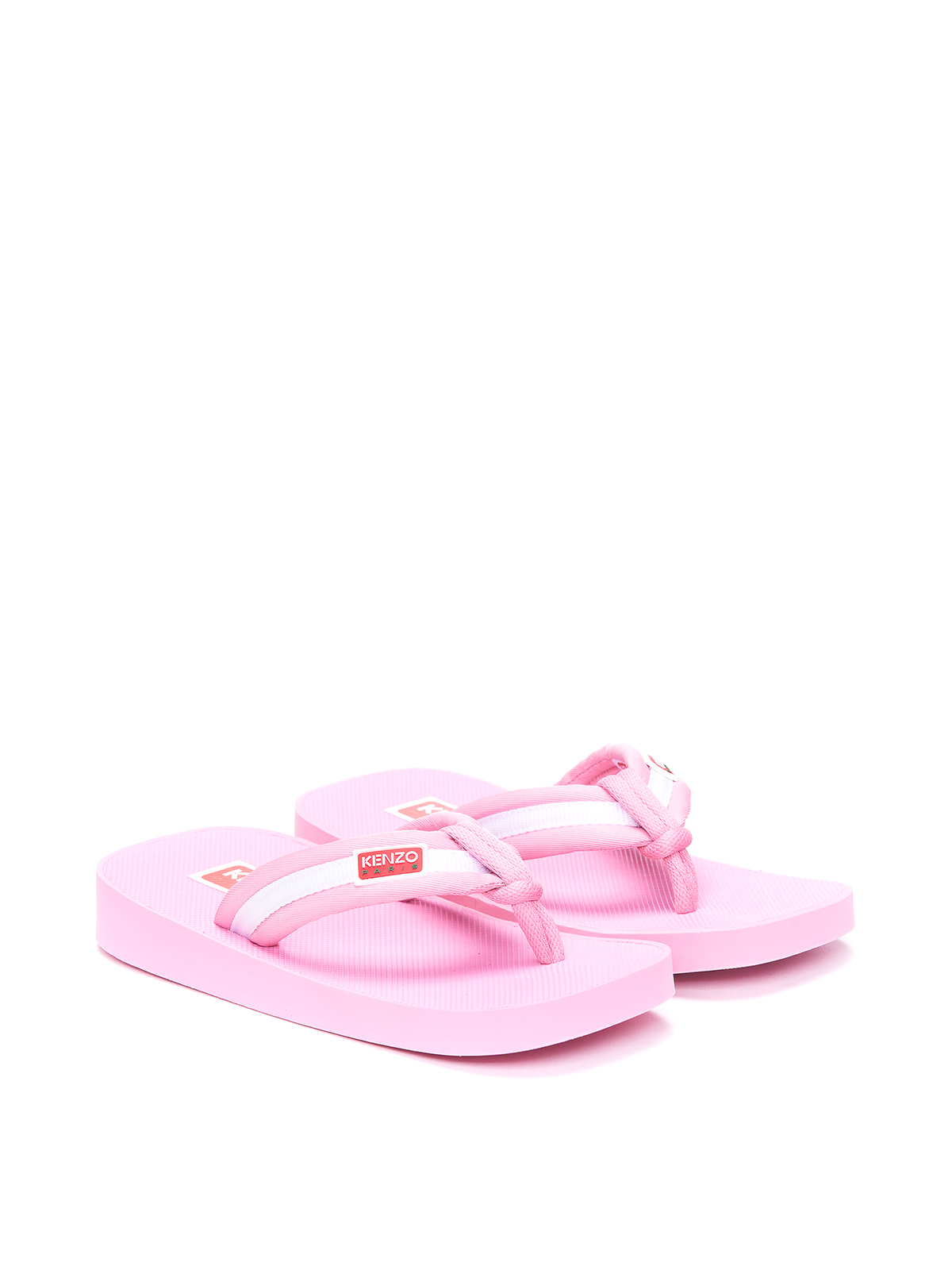Shop Kenzo Setta Flip Flop Sandals In Nude & Neutrals