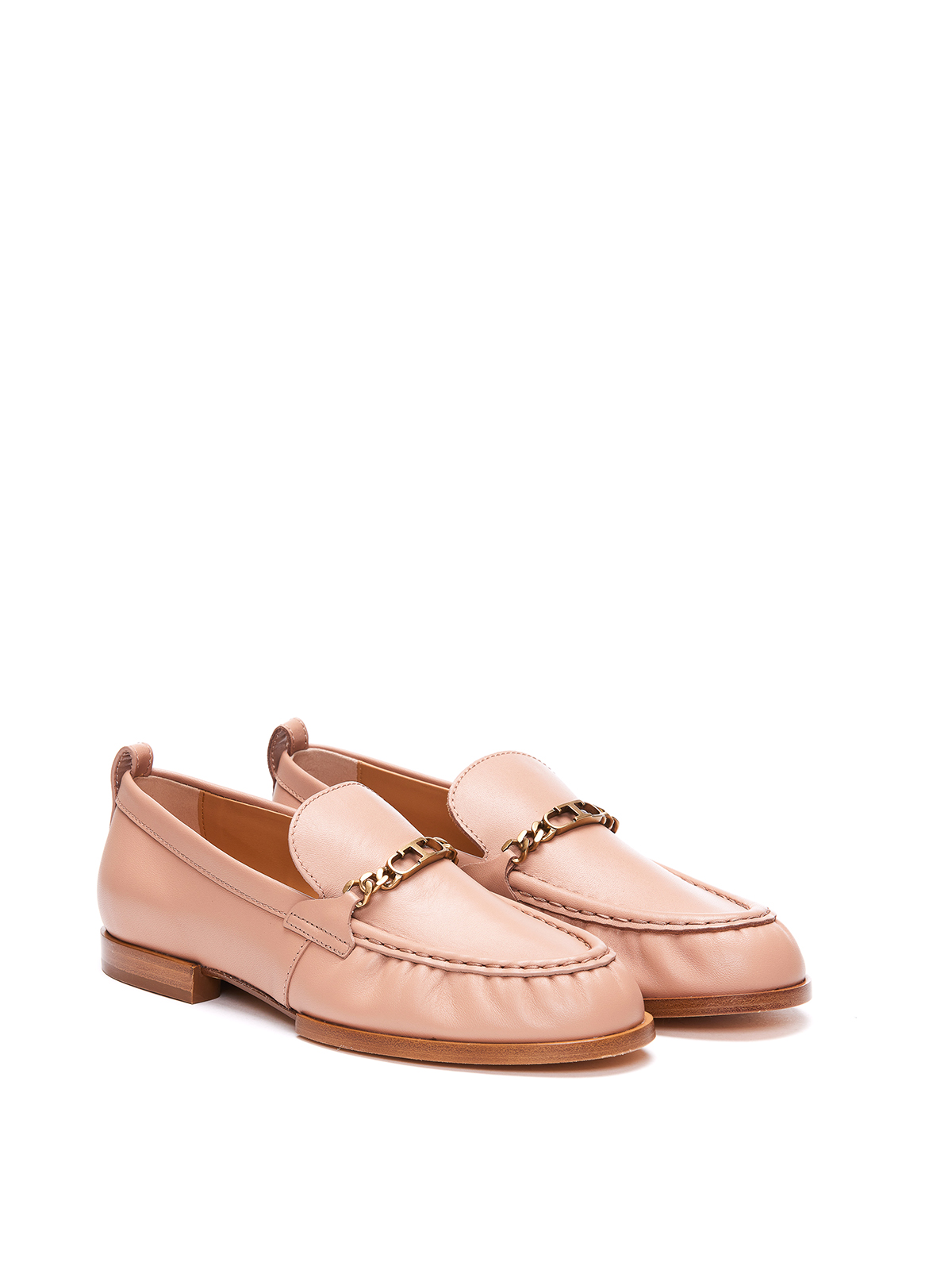 Shop Tod's Loafers In Nude & Neutrals