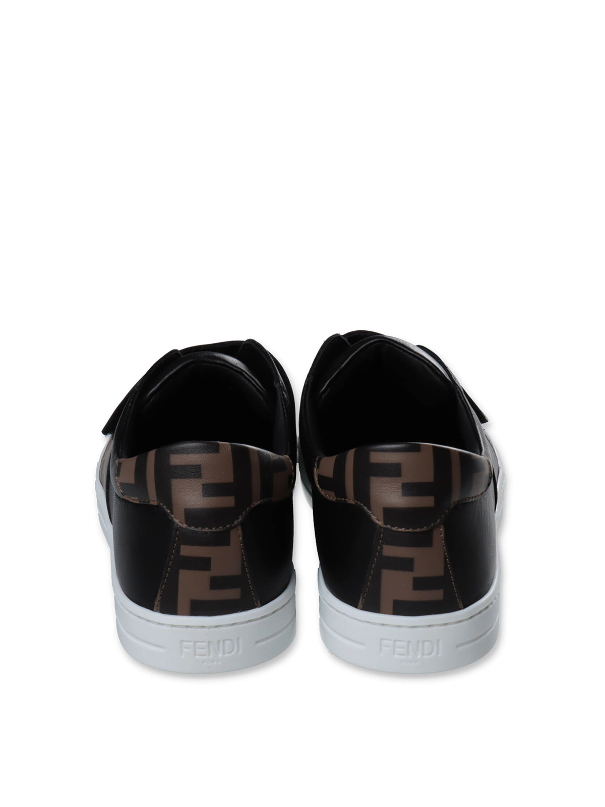 Fendi Black ff logo calf boy fendi sneakers|JMR325A7N4F0PMM0