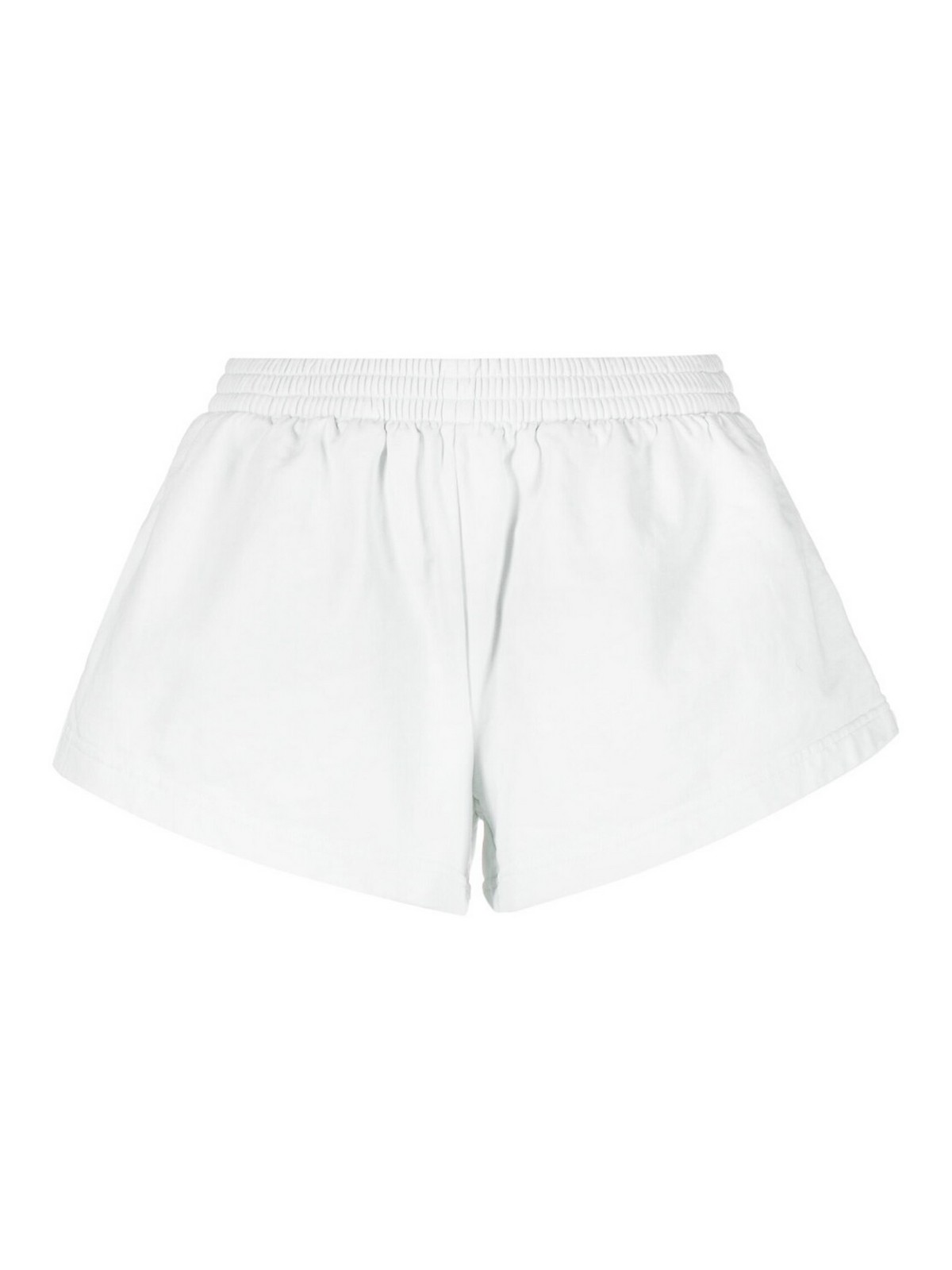 Shop Balenciaga Flared Elasticated-waist Shorts In Crema