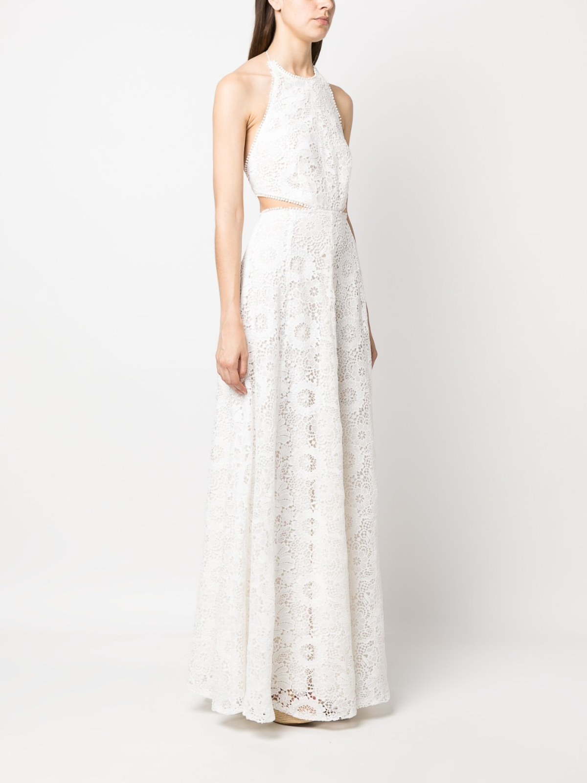 Sabina Musayev Guipure-lace halterneck maxi dress|D20262DORO053