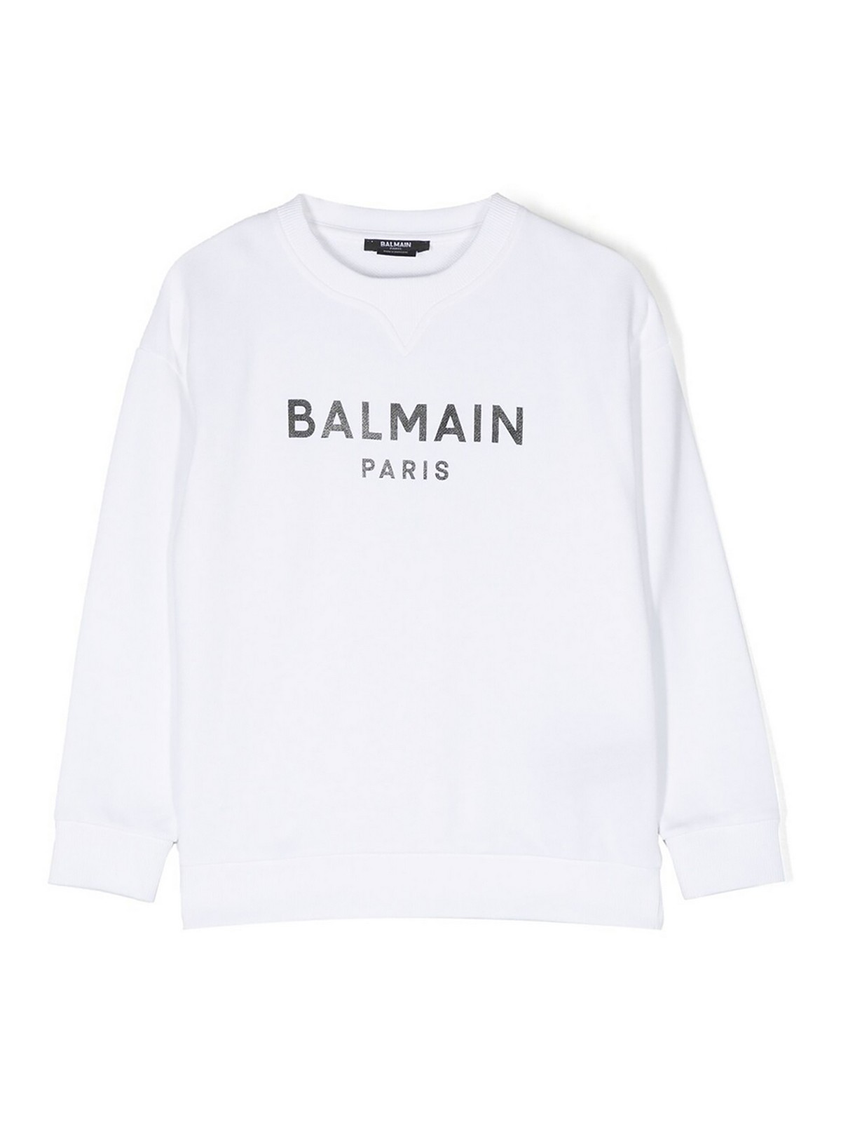 Shop Balmain Logo-print Sweatshirt In Negro