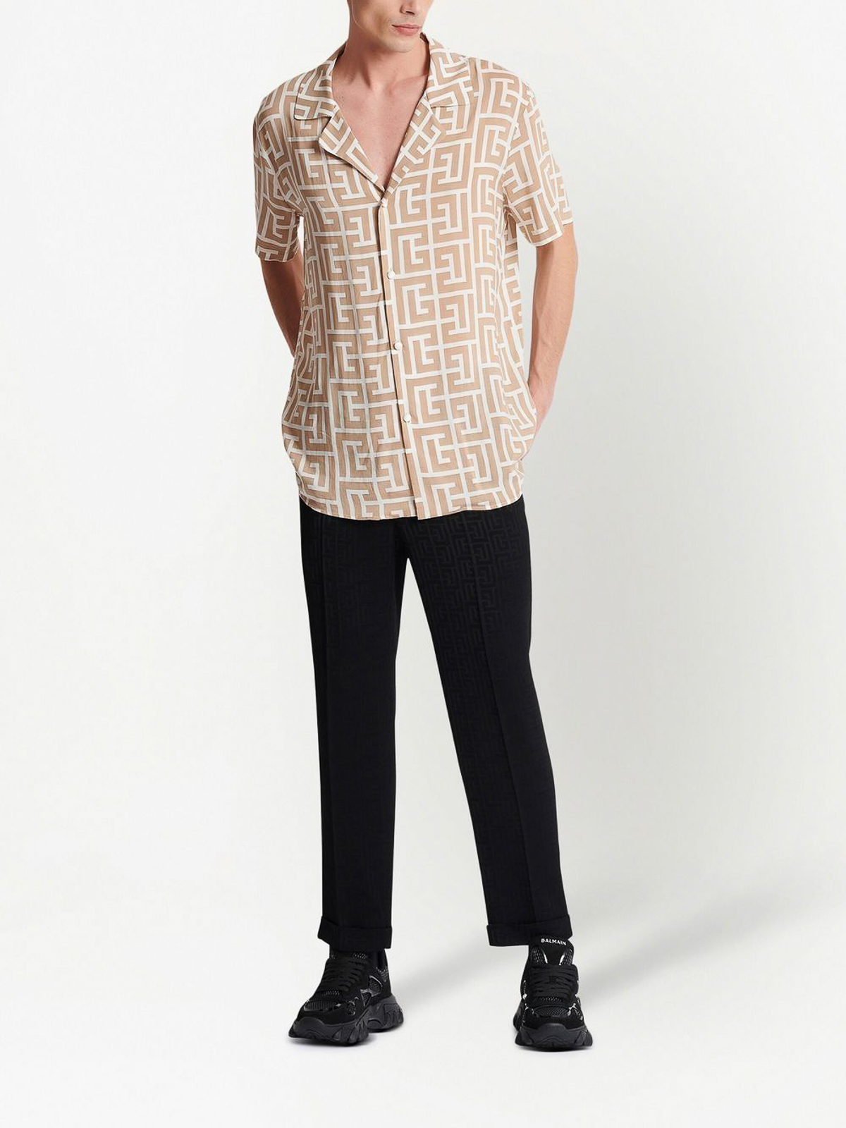 Louis Vuitton Monogram Printed Short Sleeve Shirts