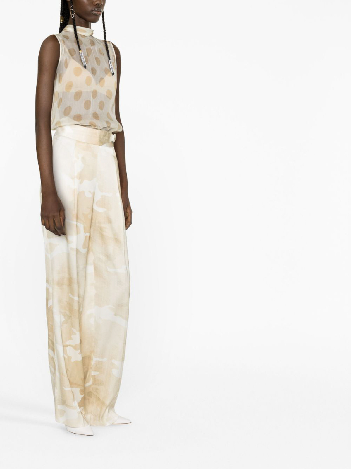 【24Cruise NEW】ERMANNO SCERVINO / リネン パンツ / Beige 24Cruise NEW】ERMANNO SCERVINO / リネン パンツ / Beige ボトムス