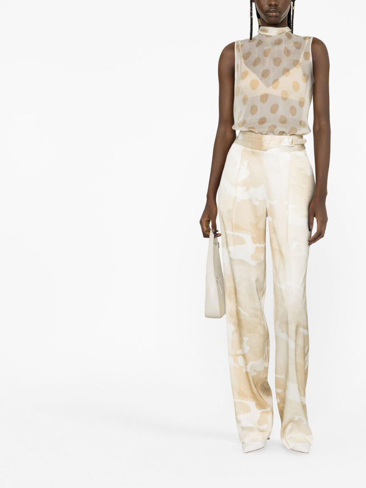パンツ ERMANNO SCERVINO Printed viscose wide-leg pant Ermanno Scervino Pants for Women - Shop on FARFETCH