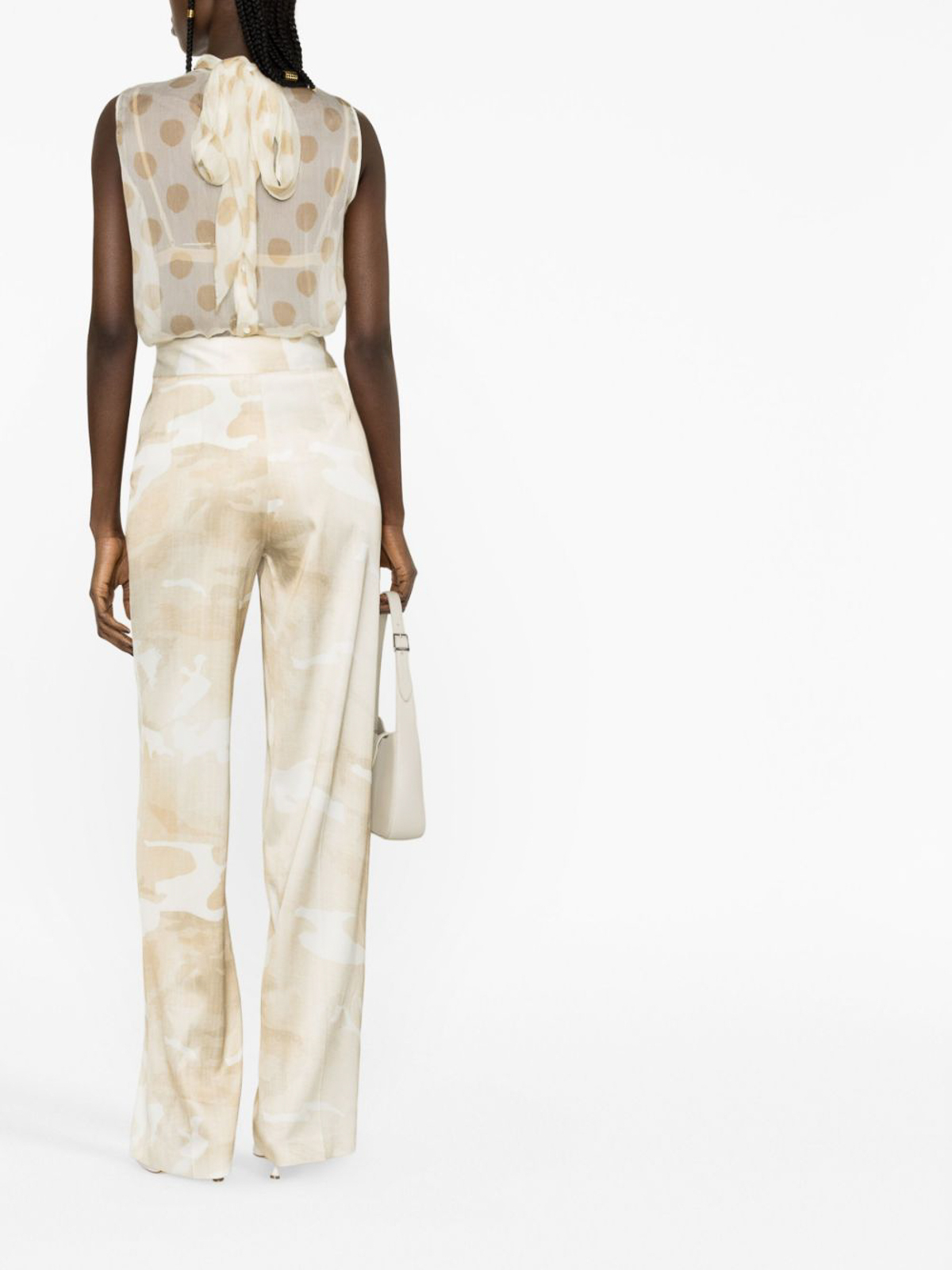 Ermanno Scervino Camouflage-print wide-leg trousers