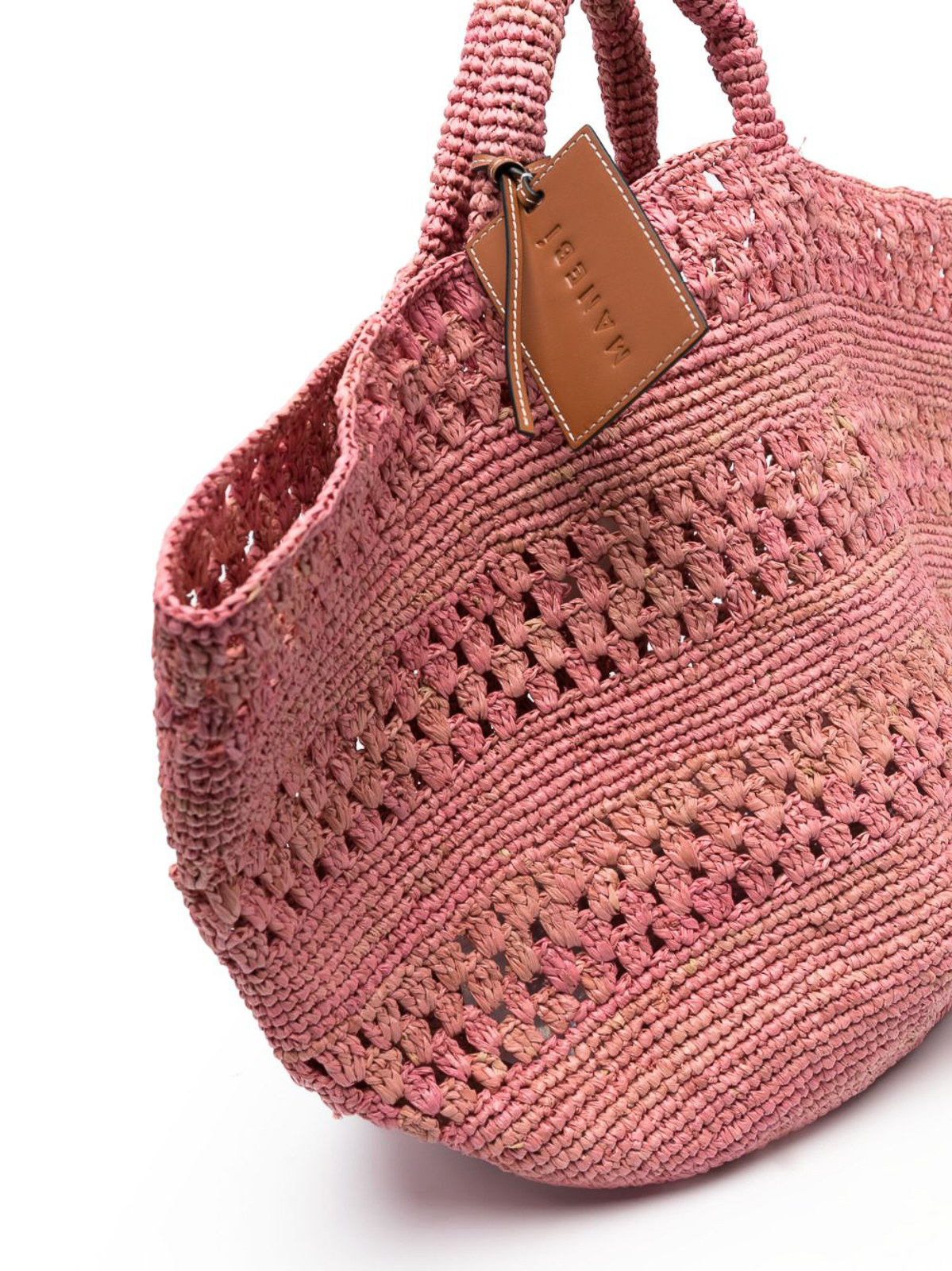 Tory Burch Mini Fleming Crochet-knit Shoulder Bag in Pink