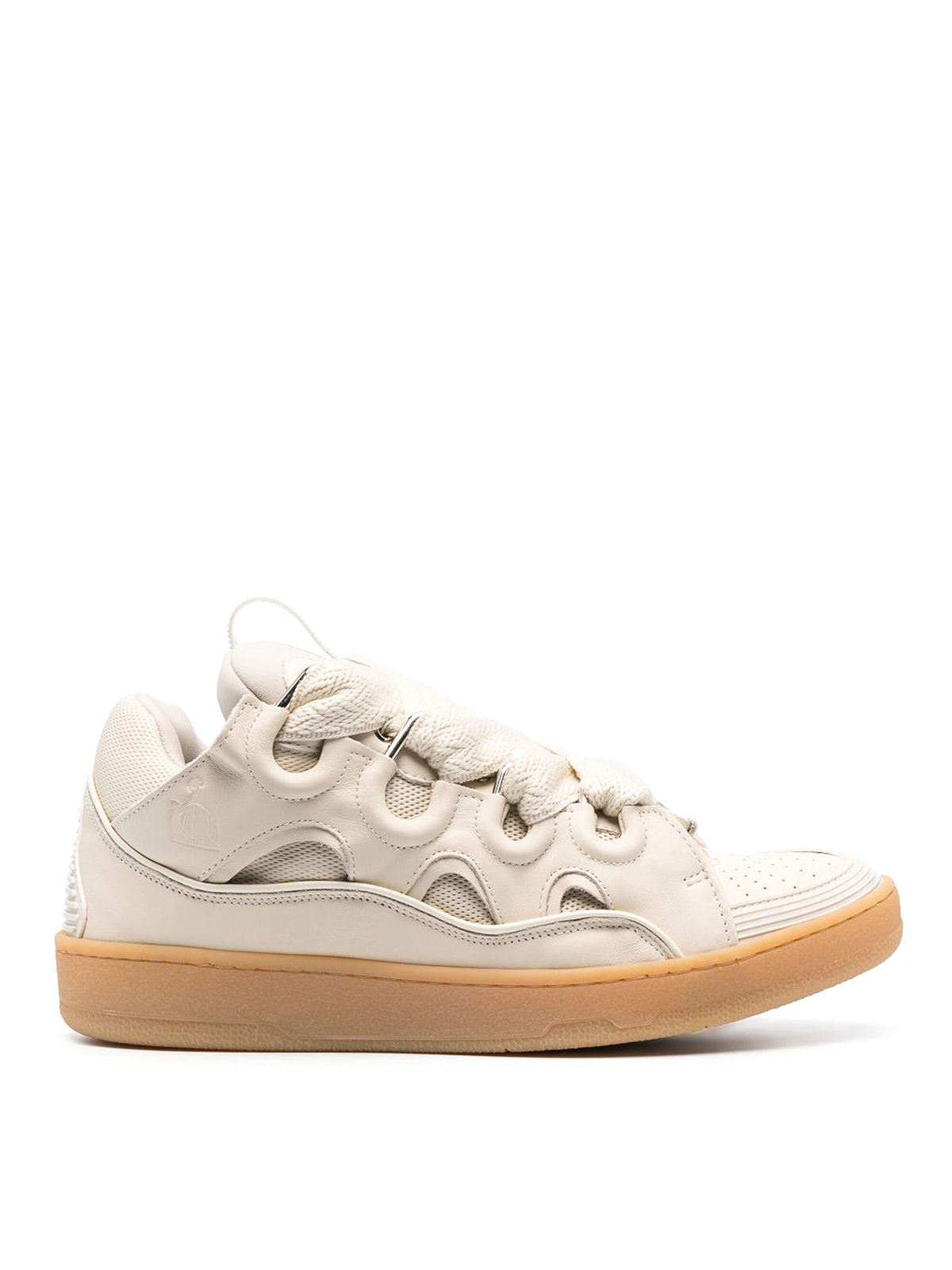 Lanvin Curb leather sneakers - White - Men|FMSKRK11NAPAE23002