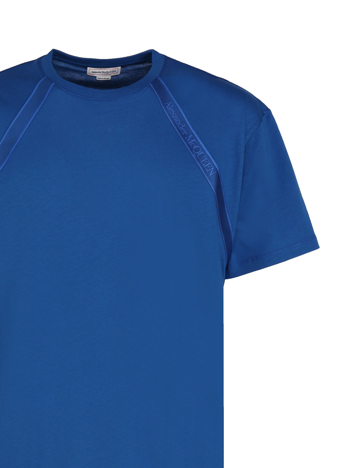 Mens Tshirt Blue And White Alexander Mcqueen Shirt Alexander